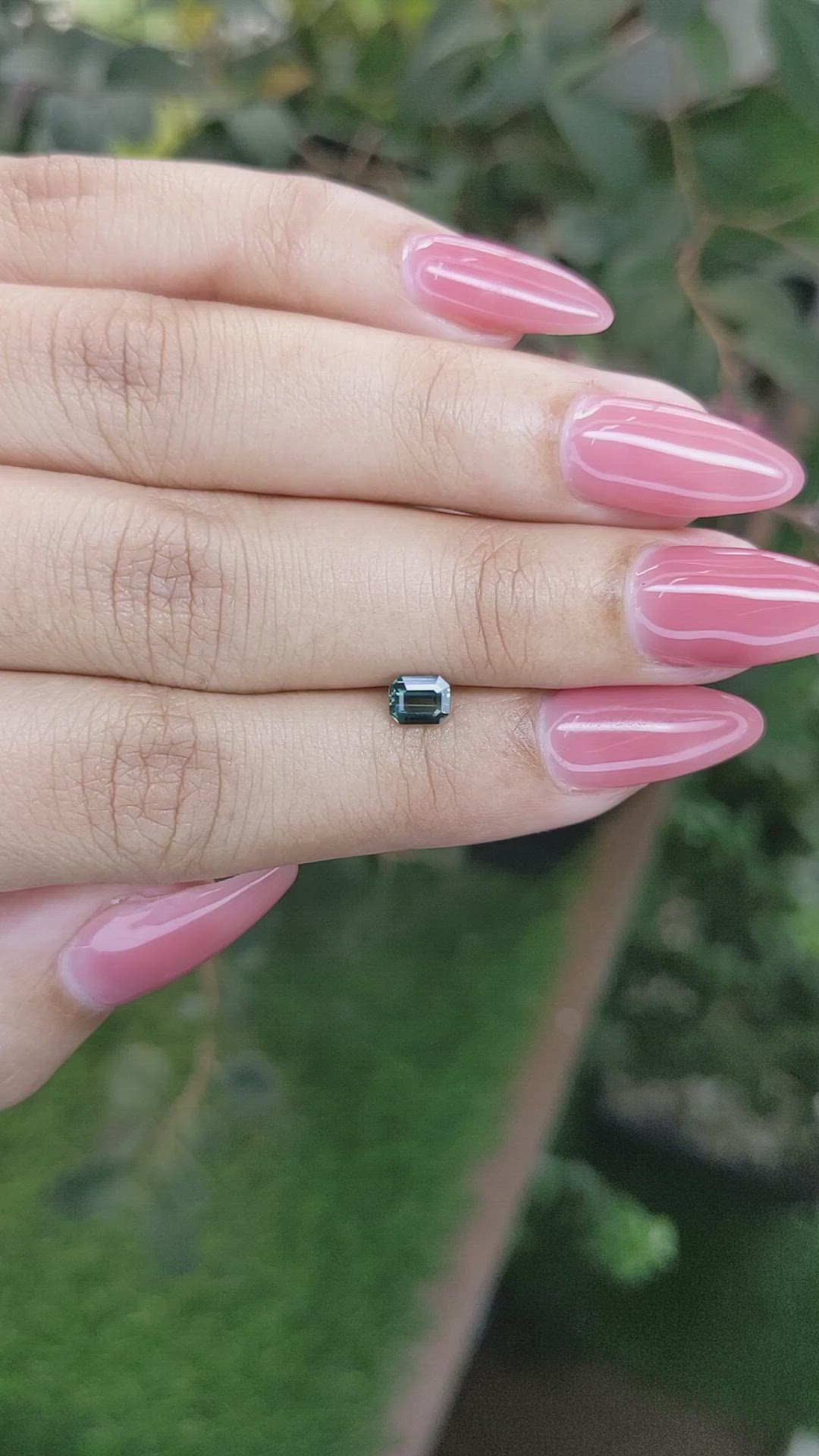 0.53 Ct. Bluish Green Sapphire from Ceylon (Sri Lanka) Size Video