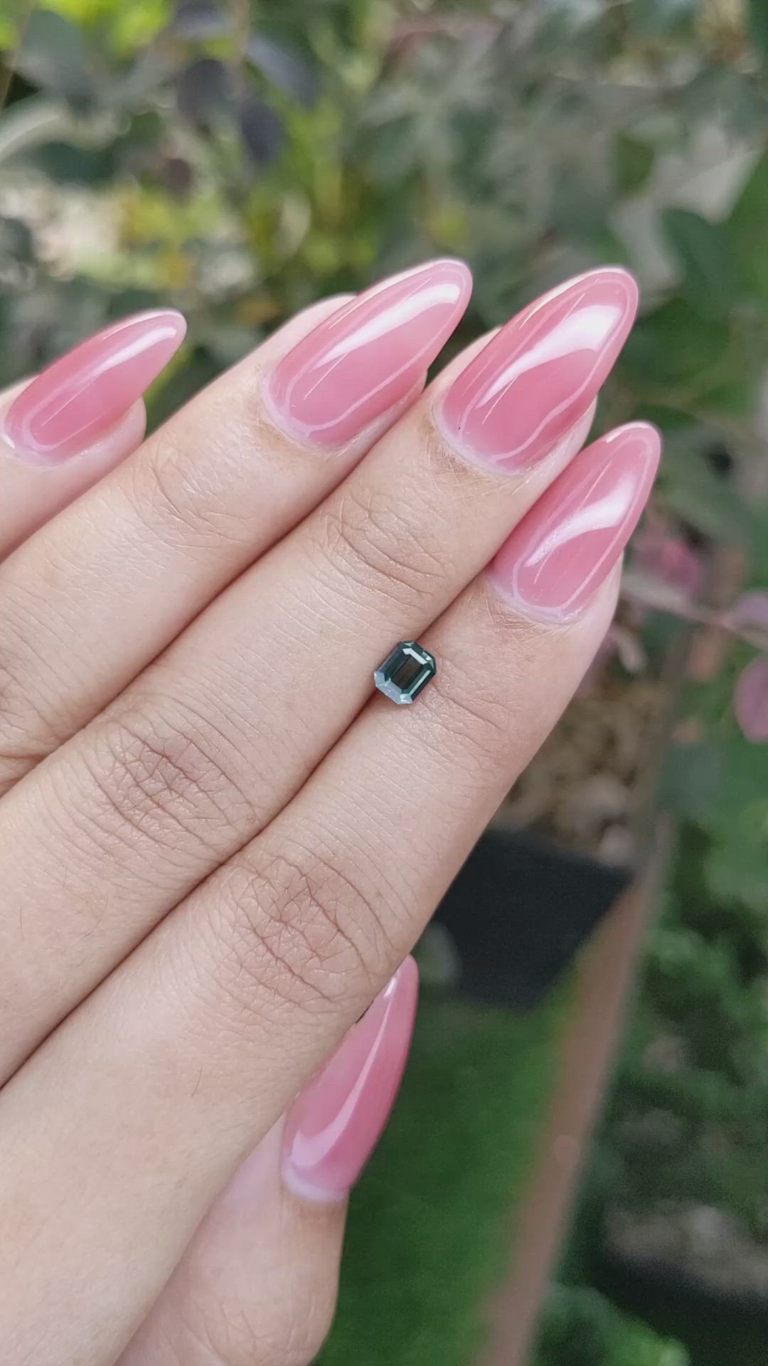 0.53 Ct. Bluish Green Sapphire from Ceylon (Sri Lanka) Size Video