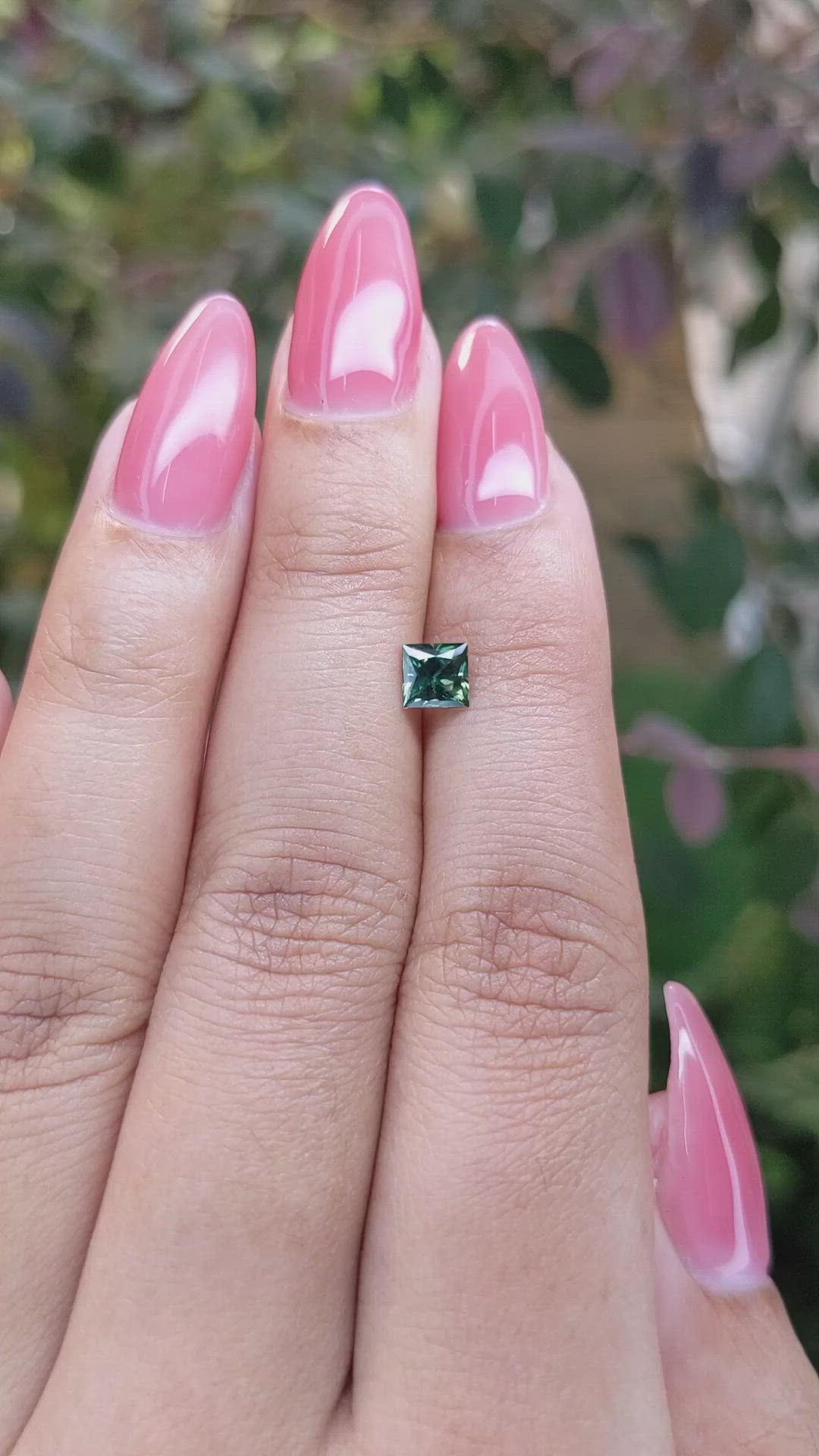 0.62 Ct. Green Sapphire from Ceylon (Sri Lanka) Size Video