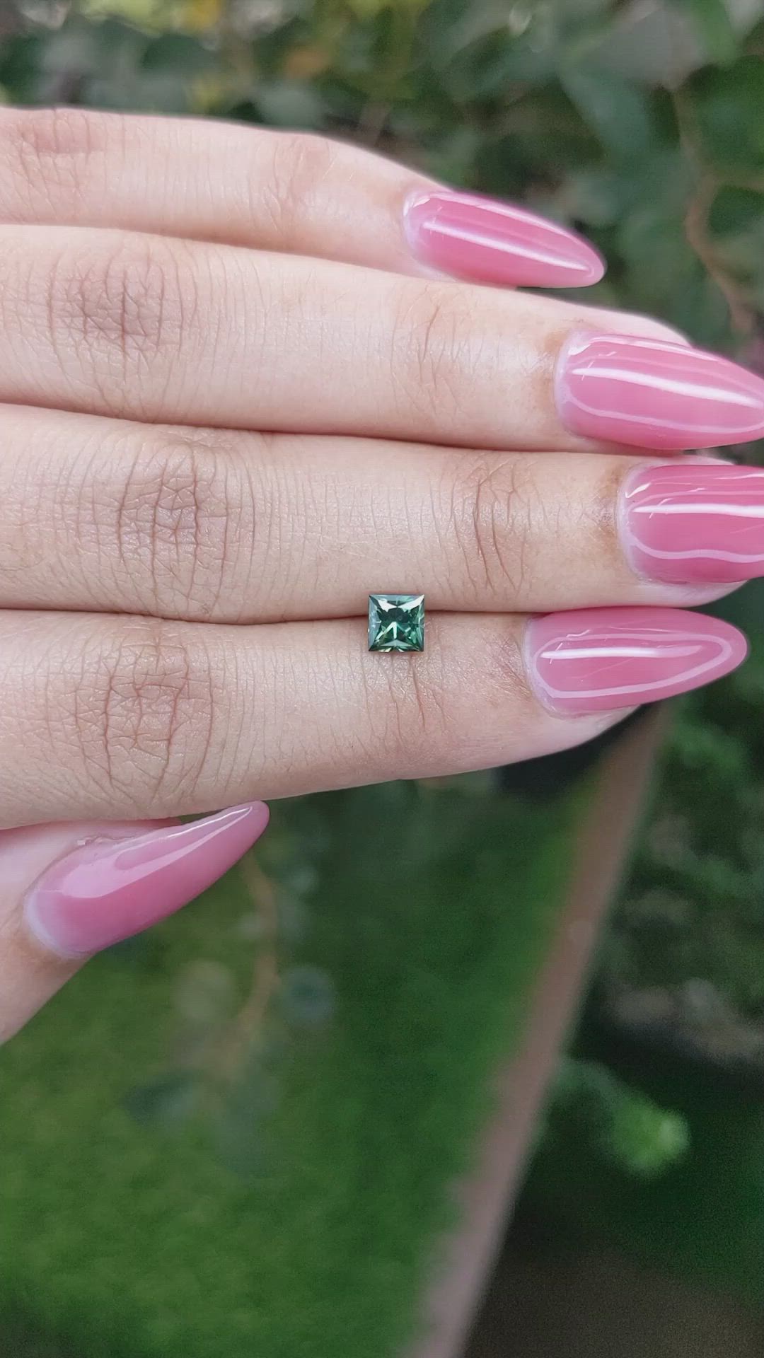 0.62 Ct. Green Sapphire from Ceylon (Sri Lanka) Size Video