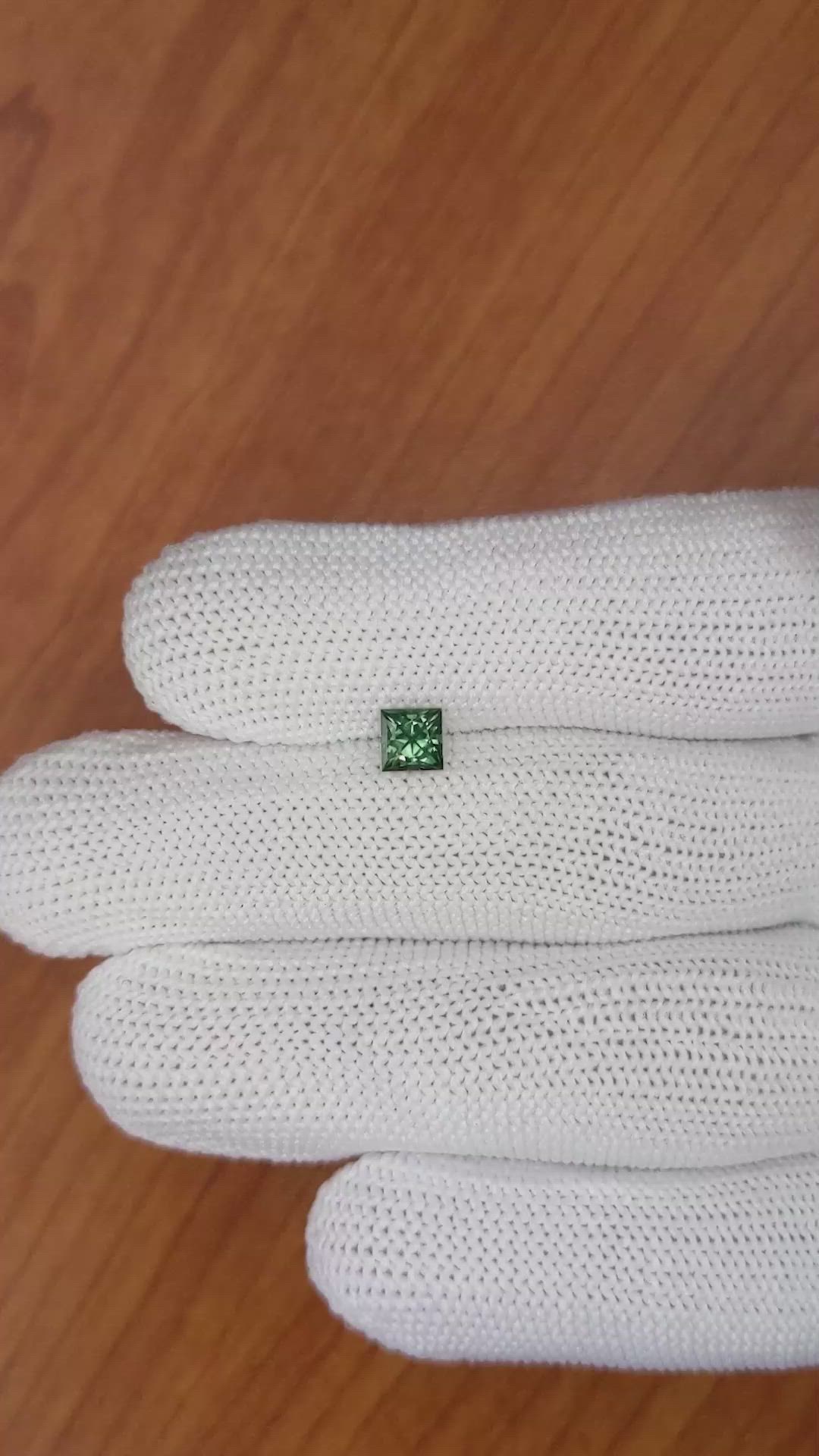 0.62 Ct. Green Sapphire from Ceylon (Sri Lanka) Size Video