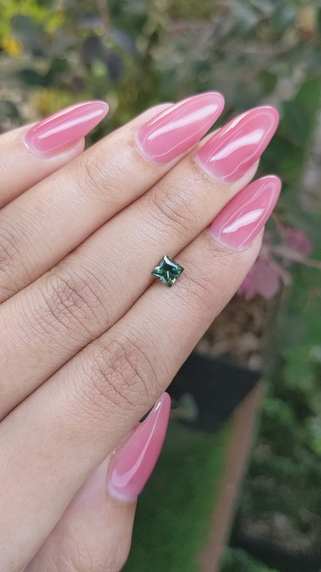 0.62 Ct. Green Sapphire from Ceylon (Sri Lanka) Size Video