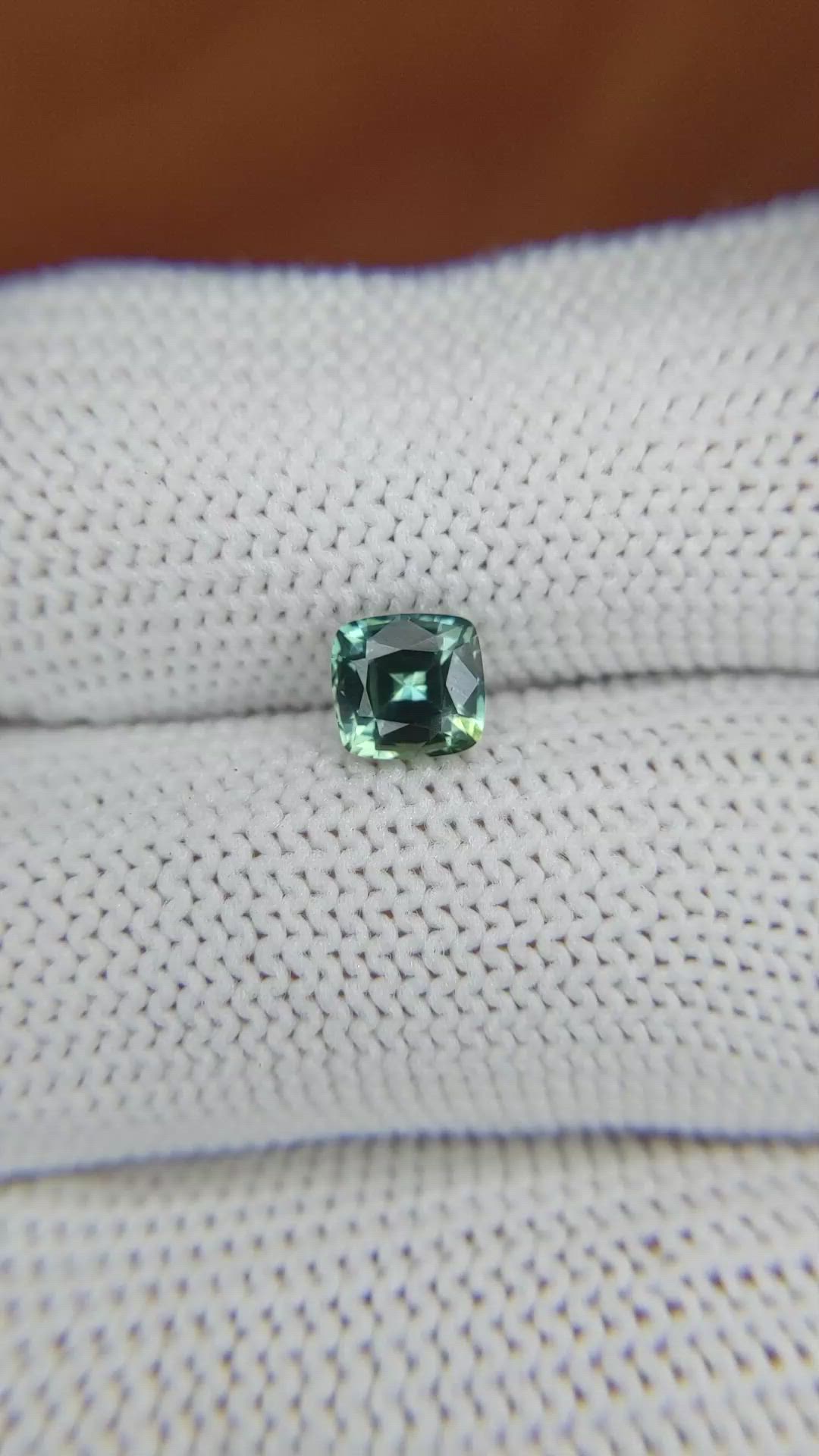 0.95 Ct. Green Sapphire from Ceylon (Sri Lanka) Size Video
