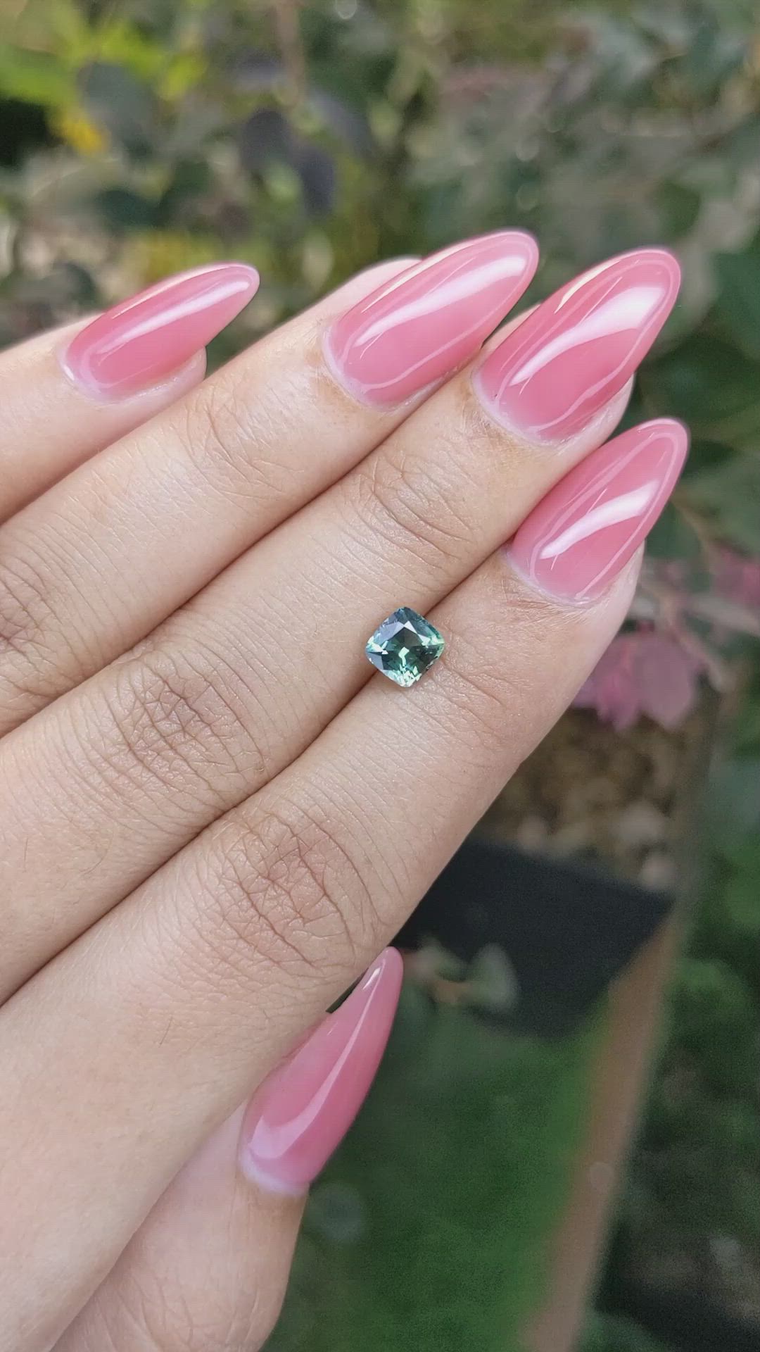 0.95 Ct. Green Sapphire from Ceylon (Sri Lanka) Size Video
