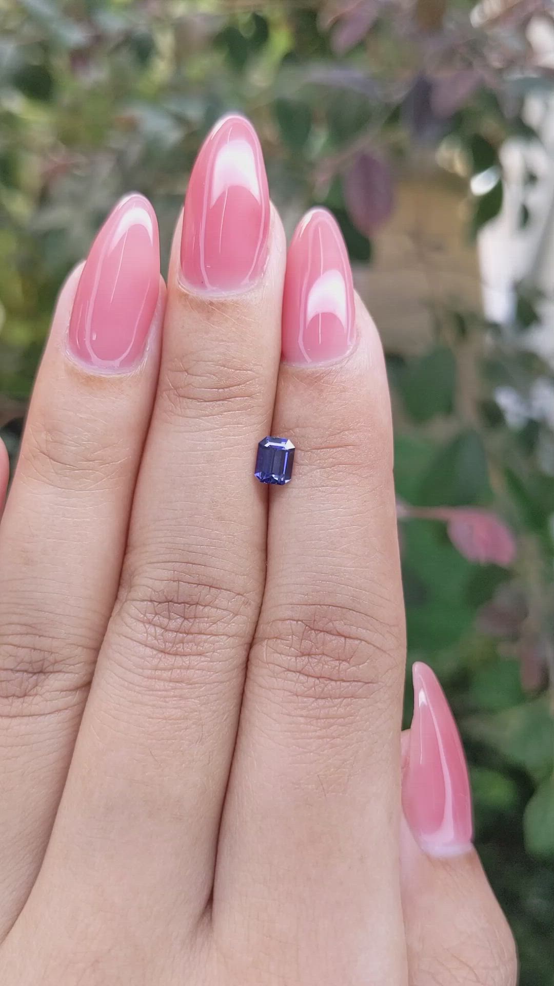 0.56 Ct. Violet Sapphire from Ceylon (Sri Lanka) Size Video