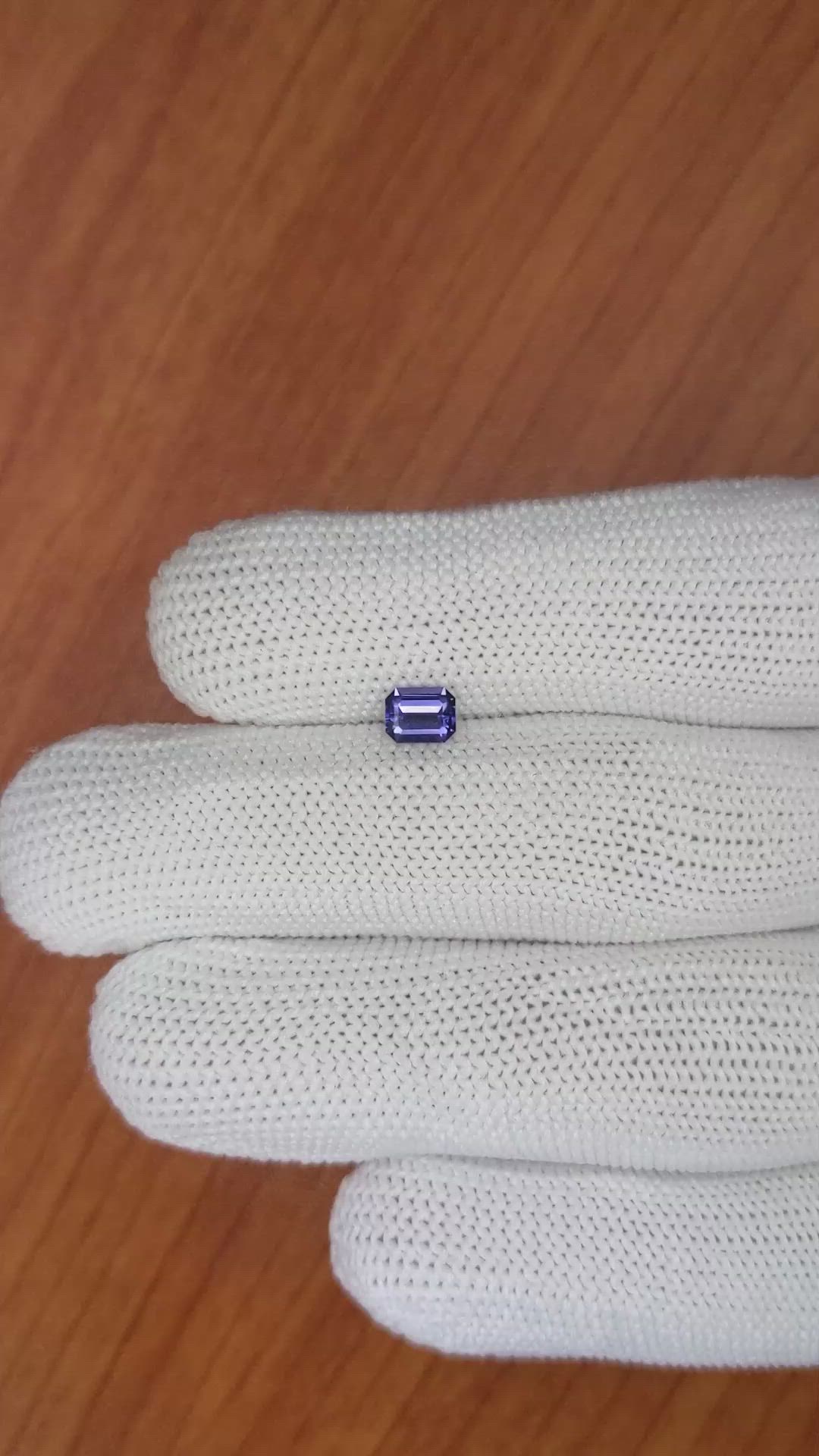 0.56 Ct. Violet Sapphire from Ceylon (Sri Lanka) Size Video