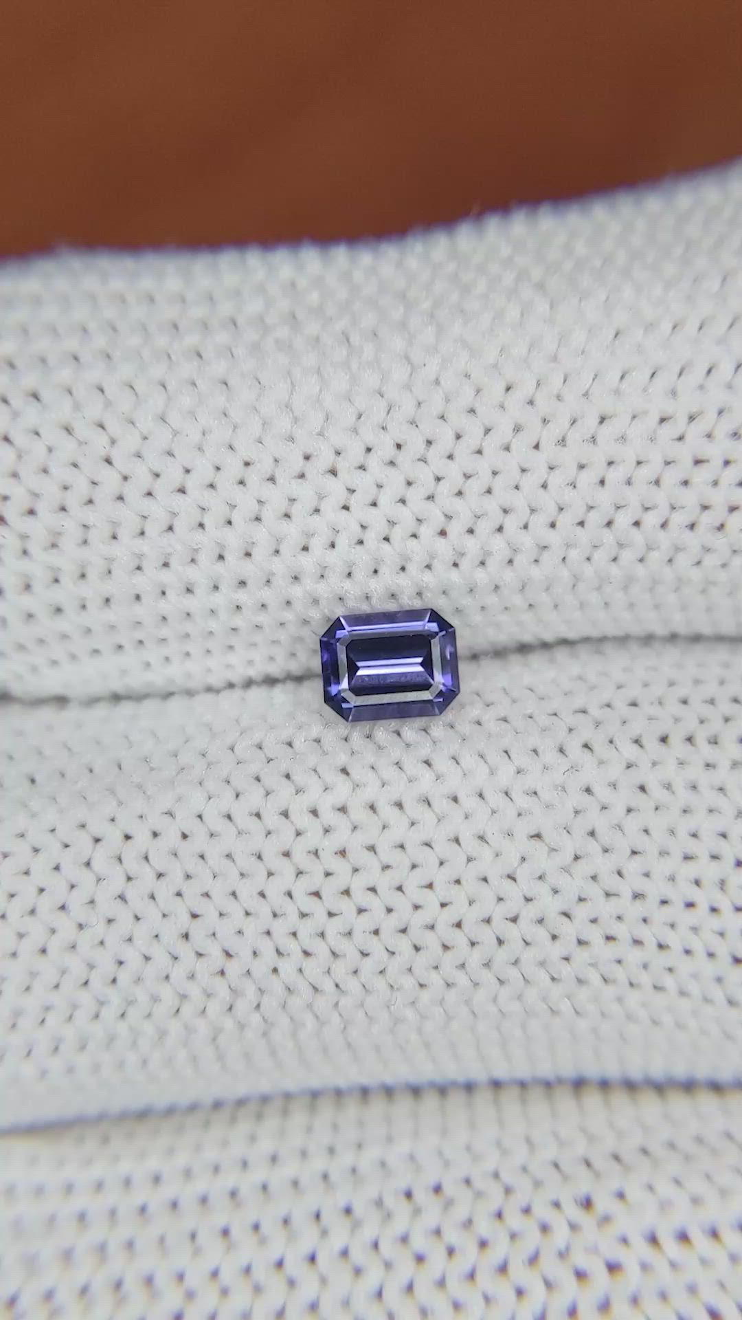 0.56 Ct. Violet Sapphire from Ceylon (Sri Lanka) Size Video