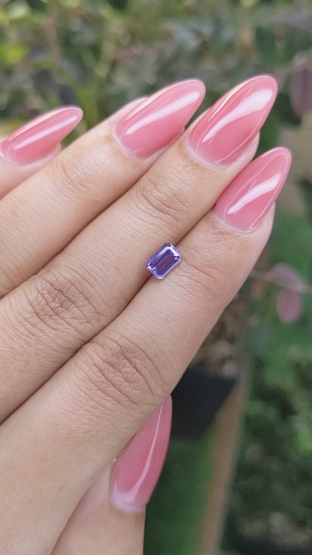 0.88 Ct. Purple Sapphire from Ceylon (Sri Lanka) Size Video