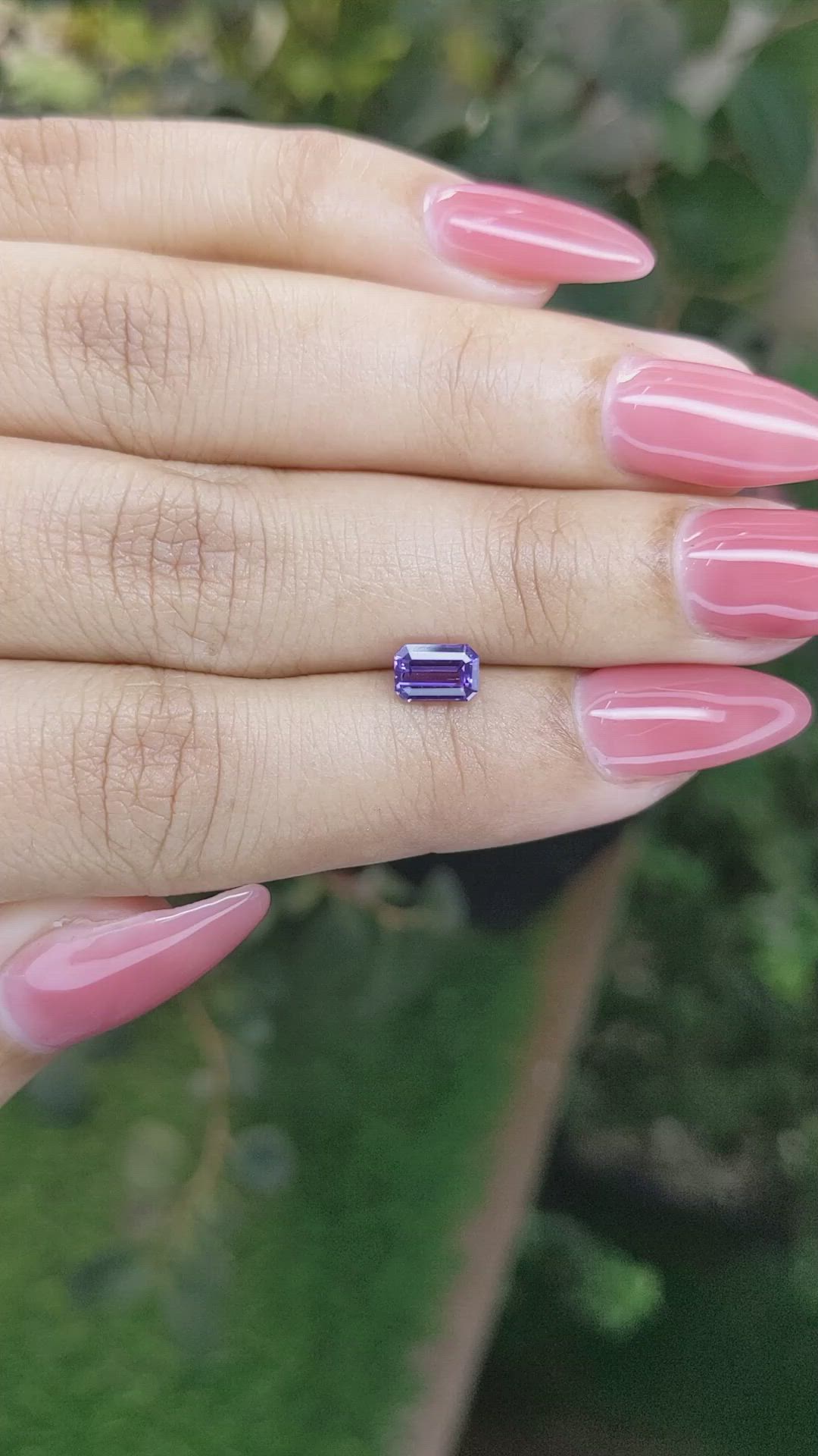 0.88 Ct. Purple Sapphire from Ceylon (Sri Lanka) Size Video