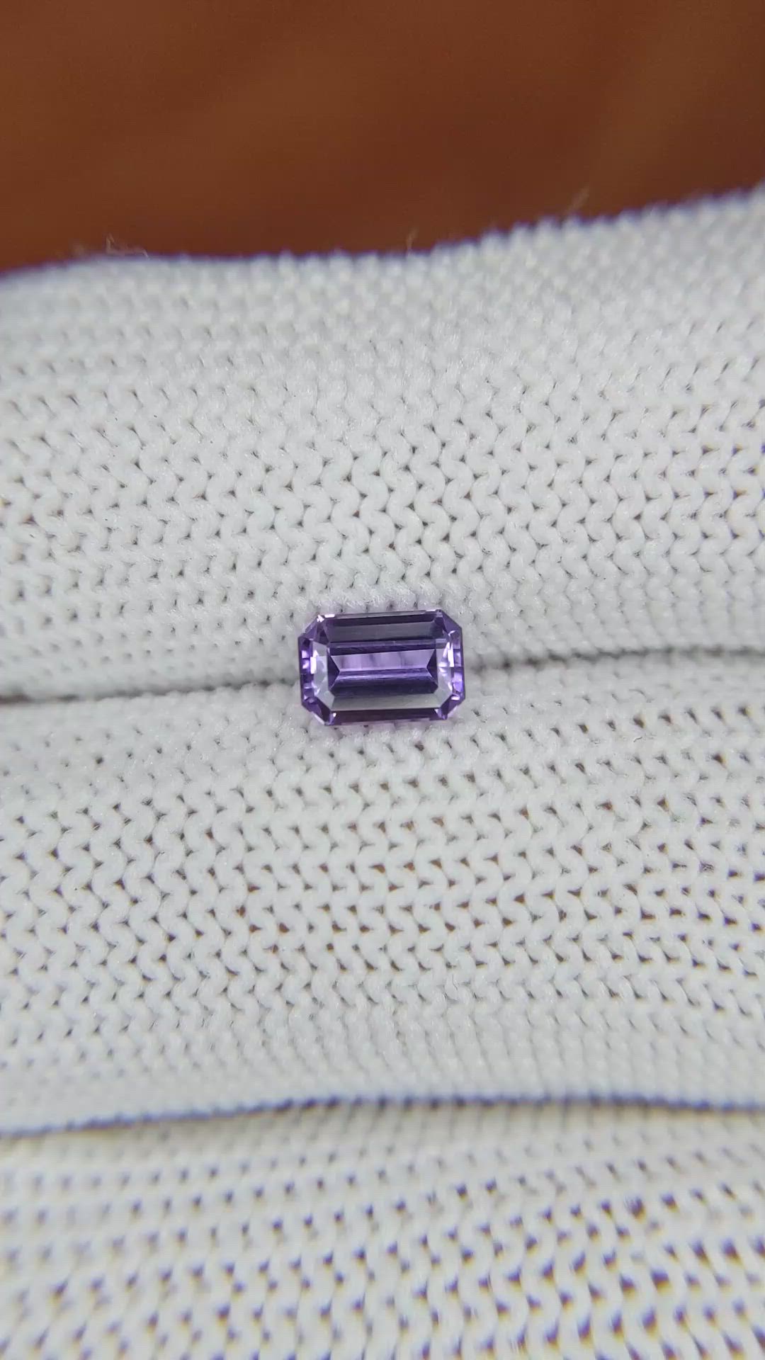 0.88 Ct. Purple Sapphire from Ceylon (Sri Lanka) Size Video