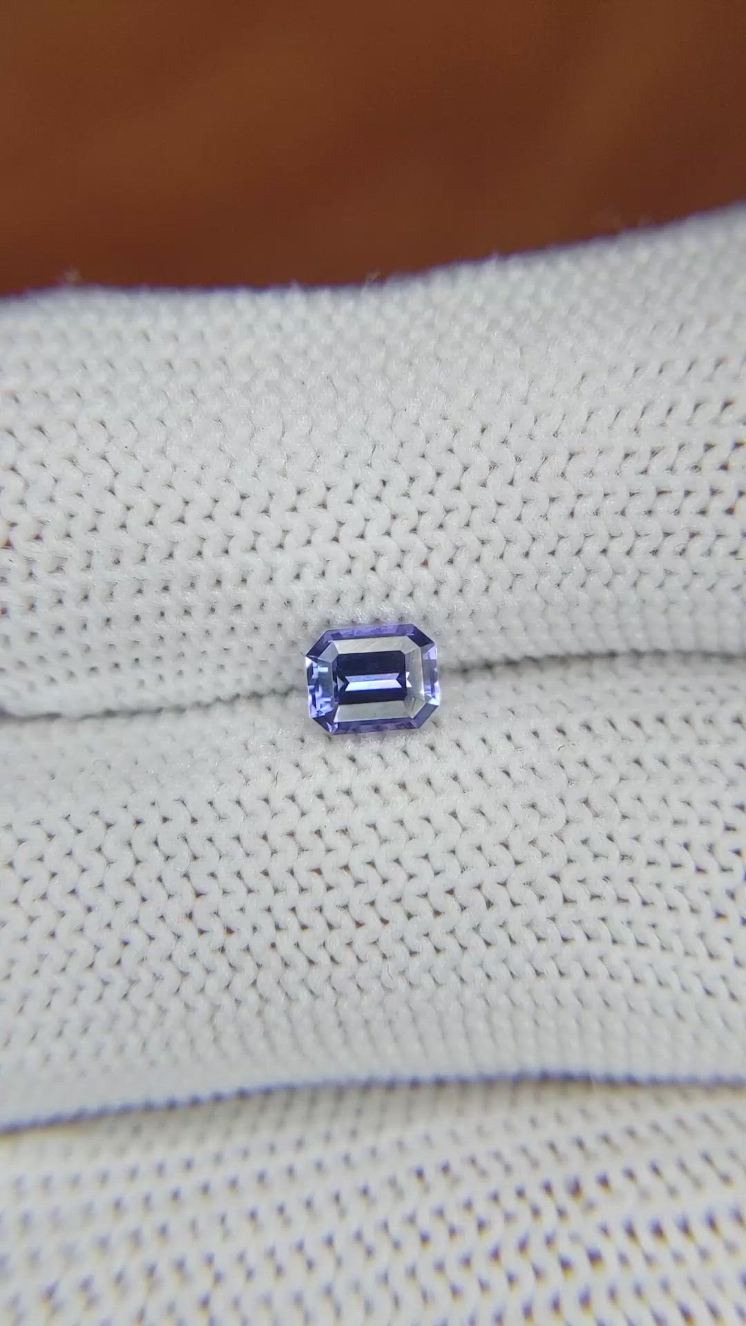 0.59 Ct. Bluish Purple Sapphire from Ceylon (Sri Lanka) Size Video