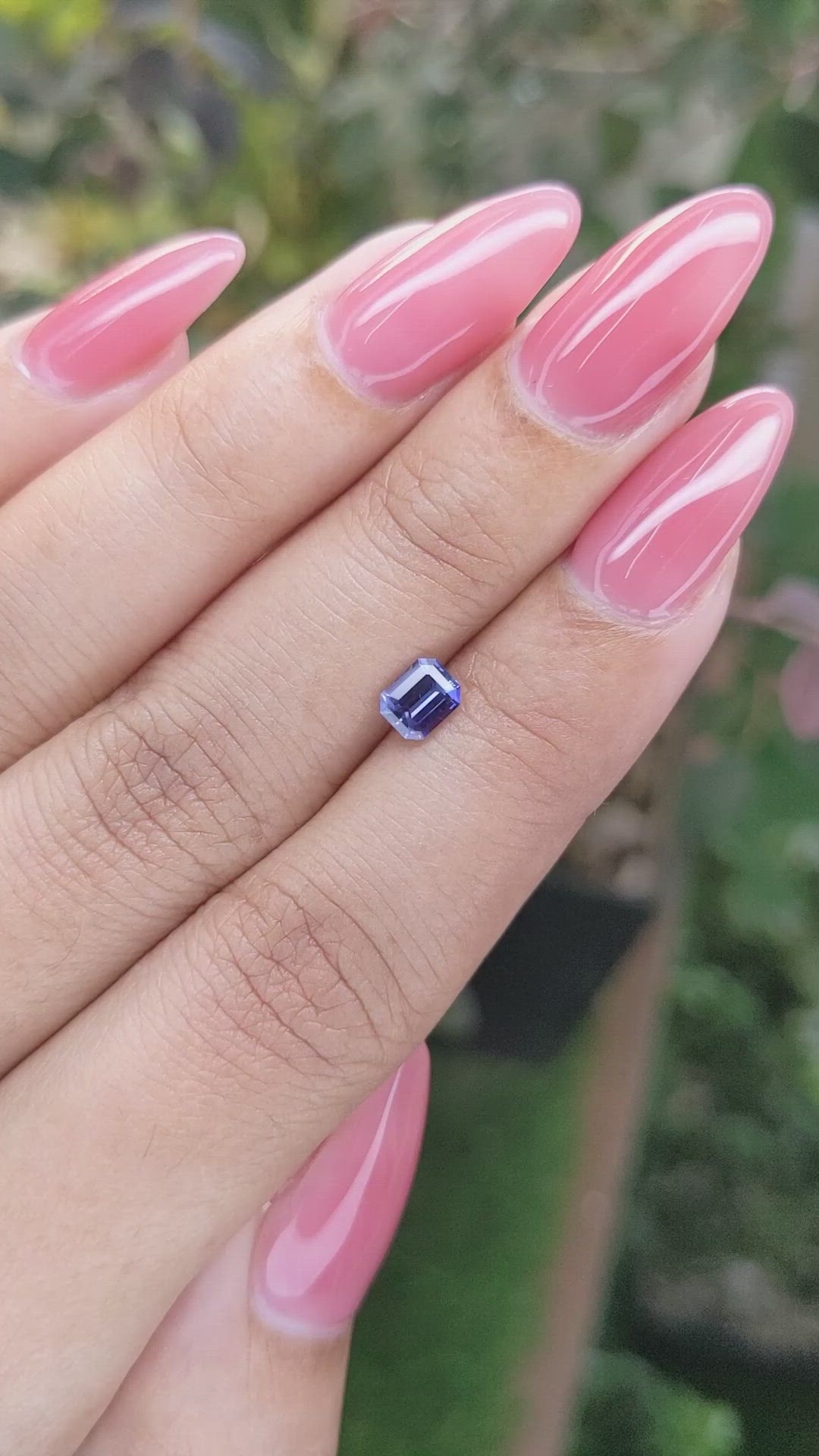 0.59 Ct. Bluish Purple Sapphire from Ceylon (Sri Lanka) Size Video