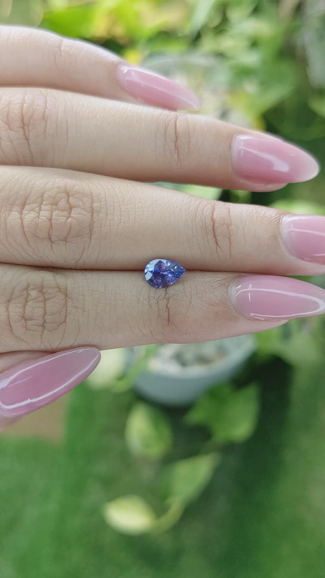 0.81 Ct. Blue Sapphire from Ceylon (Sri Lanka) Size Video
