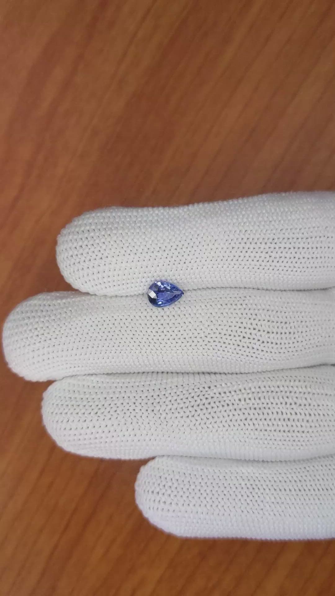 0.81 Ct. Blue Sapphire from Ceylon (Sri Lanka) Size Video