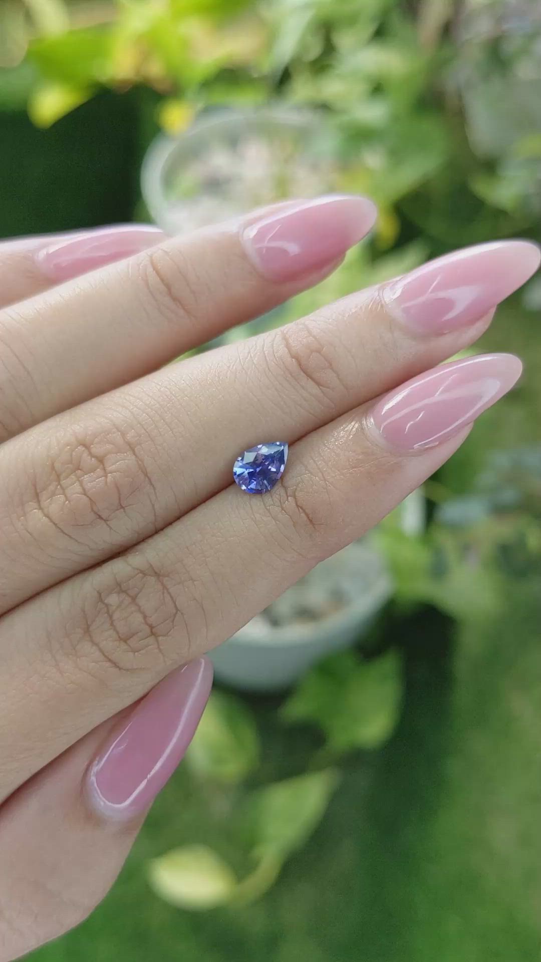 0.81 Ct. Blue Sapphire from Ceylon (Sri Lanka) Size Video