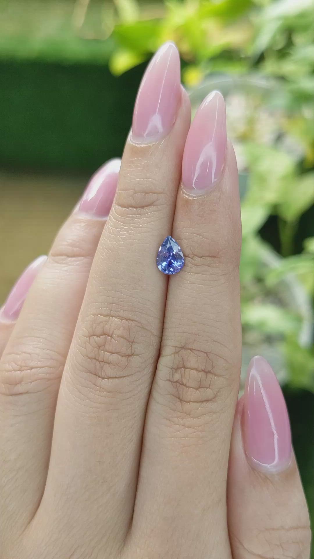 0.81 Ct. Blue Sapphire from Ceylon (Sri Lanka) Size Video