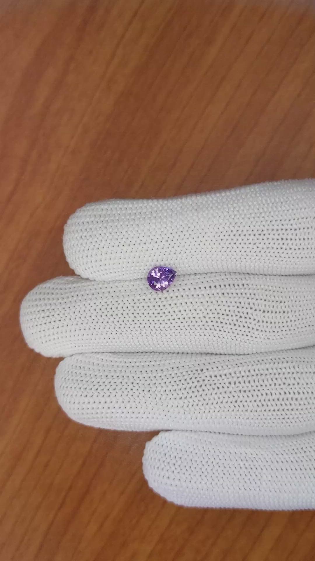 0.69 Ct. Pinkish Purple Sapphire from Ceylon (Sri Lanka) Size Video