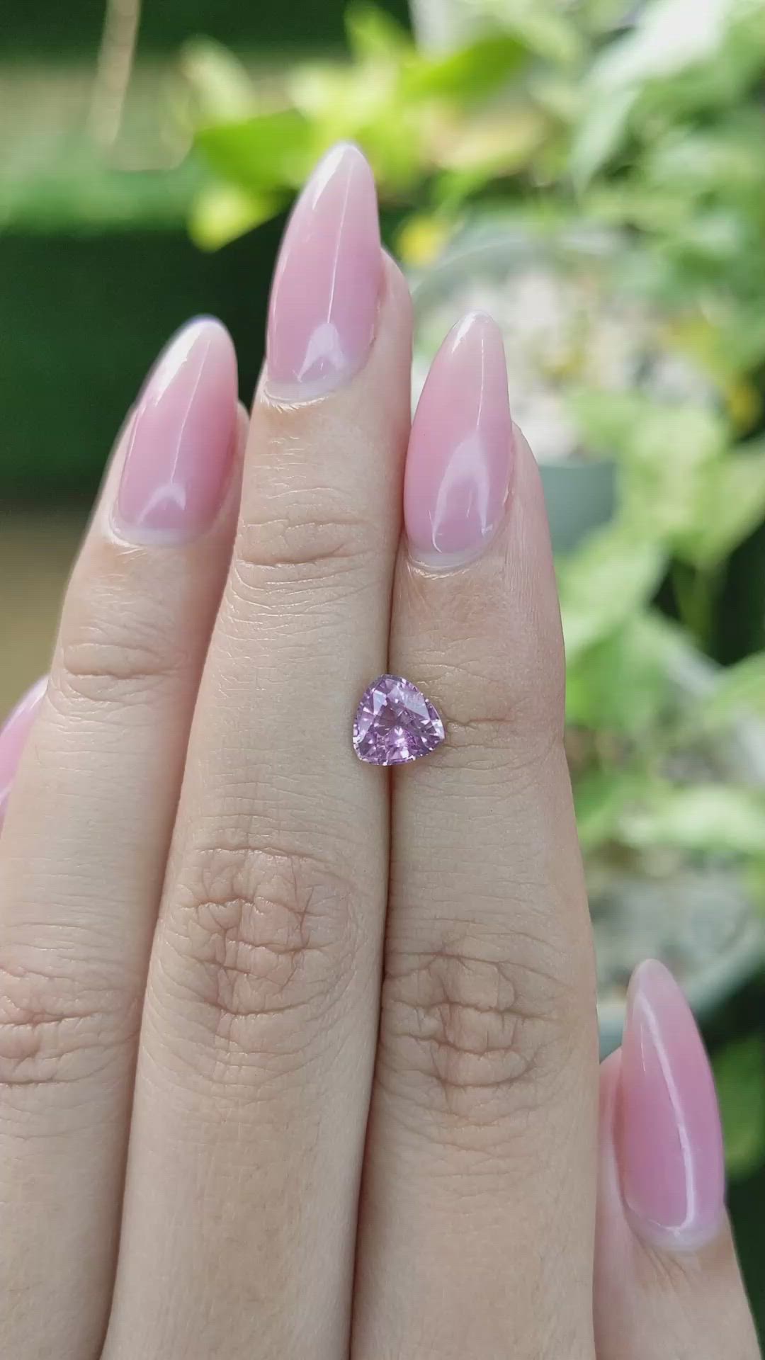 1.23 Ct. Purplish Pink Sapphire from Ceylon (Sri Lanka) Size Video