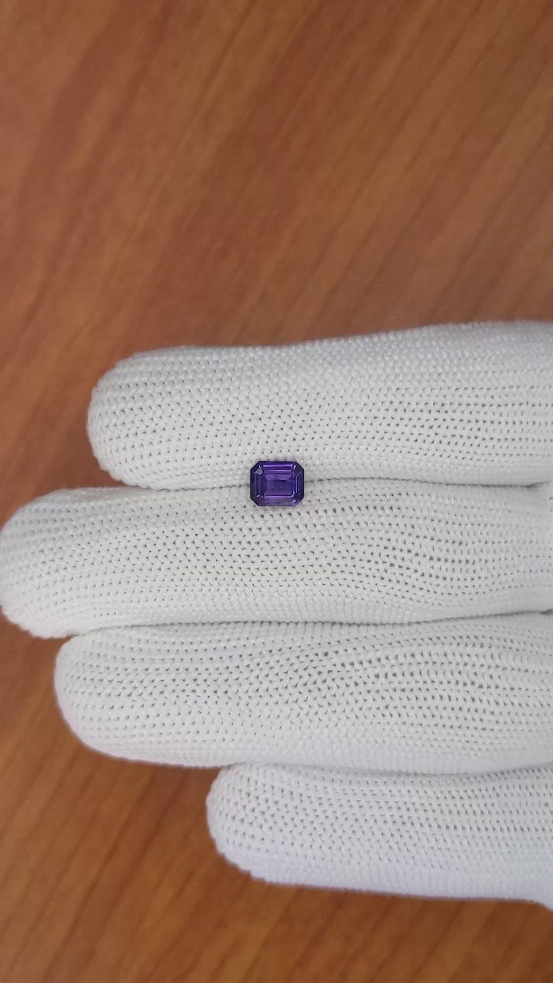 0.91 Ct. Bluish Purple Sapphire from Ceylon (Sri Lanka) Size Video