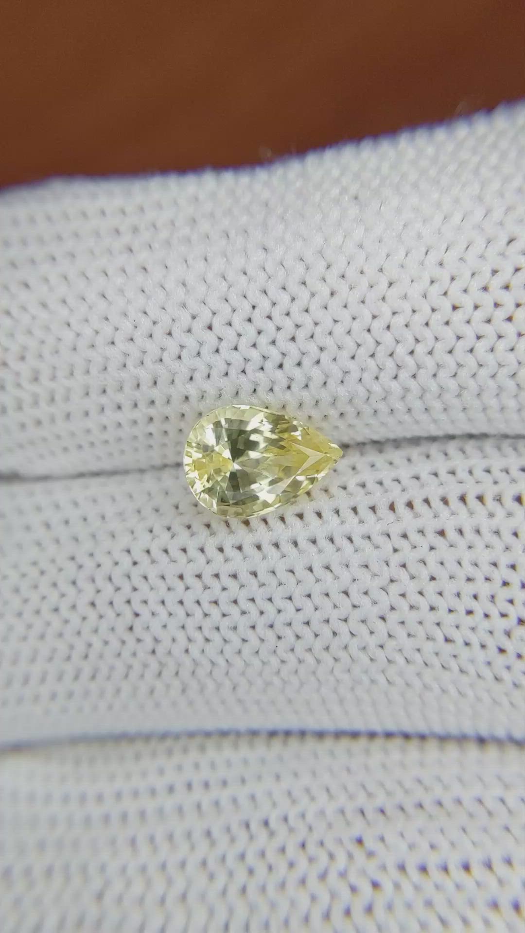 1.92 Ct. Yellow Sapphire from Ceylon (Sri Lanka) Size Video