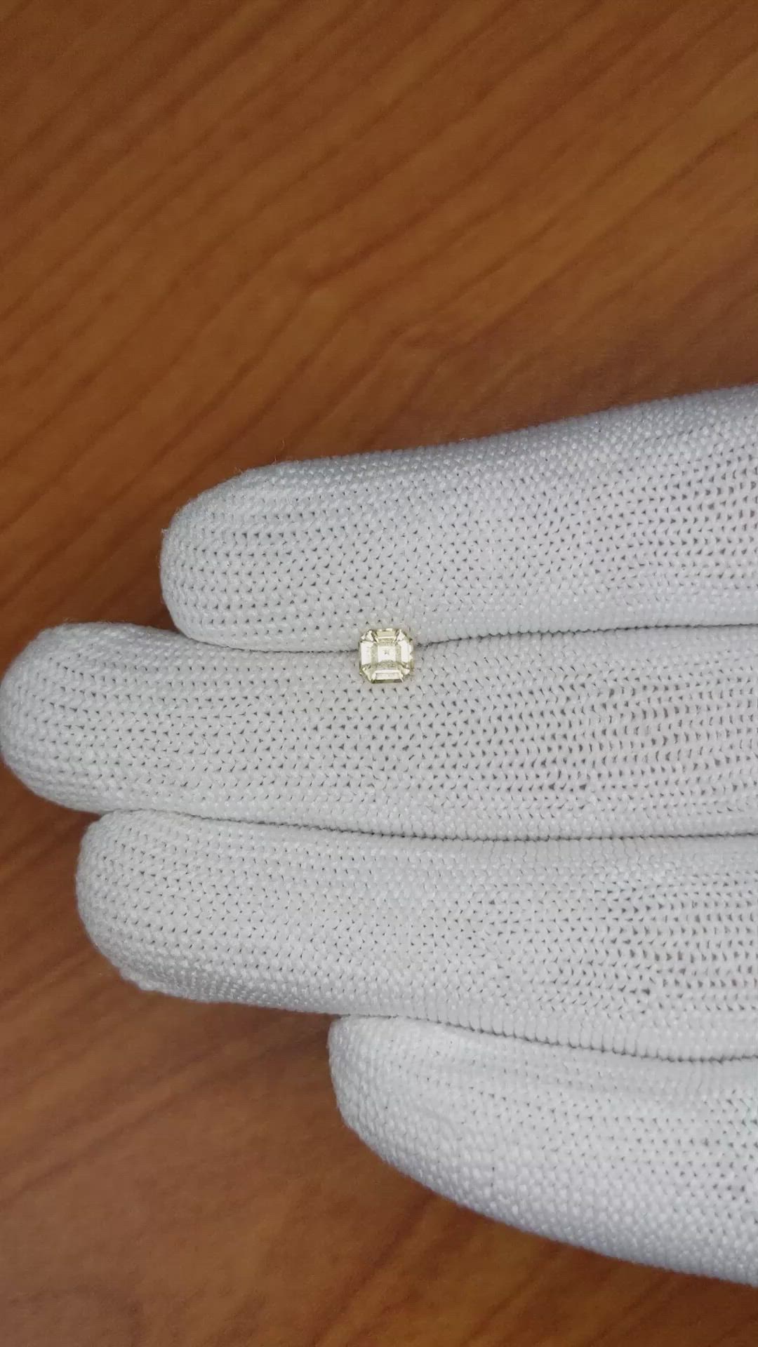 0.57 Ct. Yellow Sapphire from Ceylon (Sri Lanka) Size Video