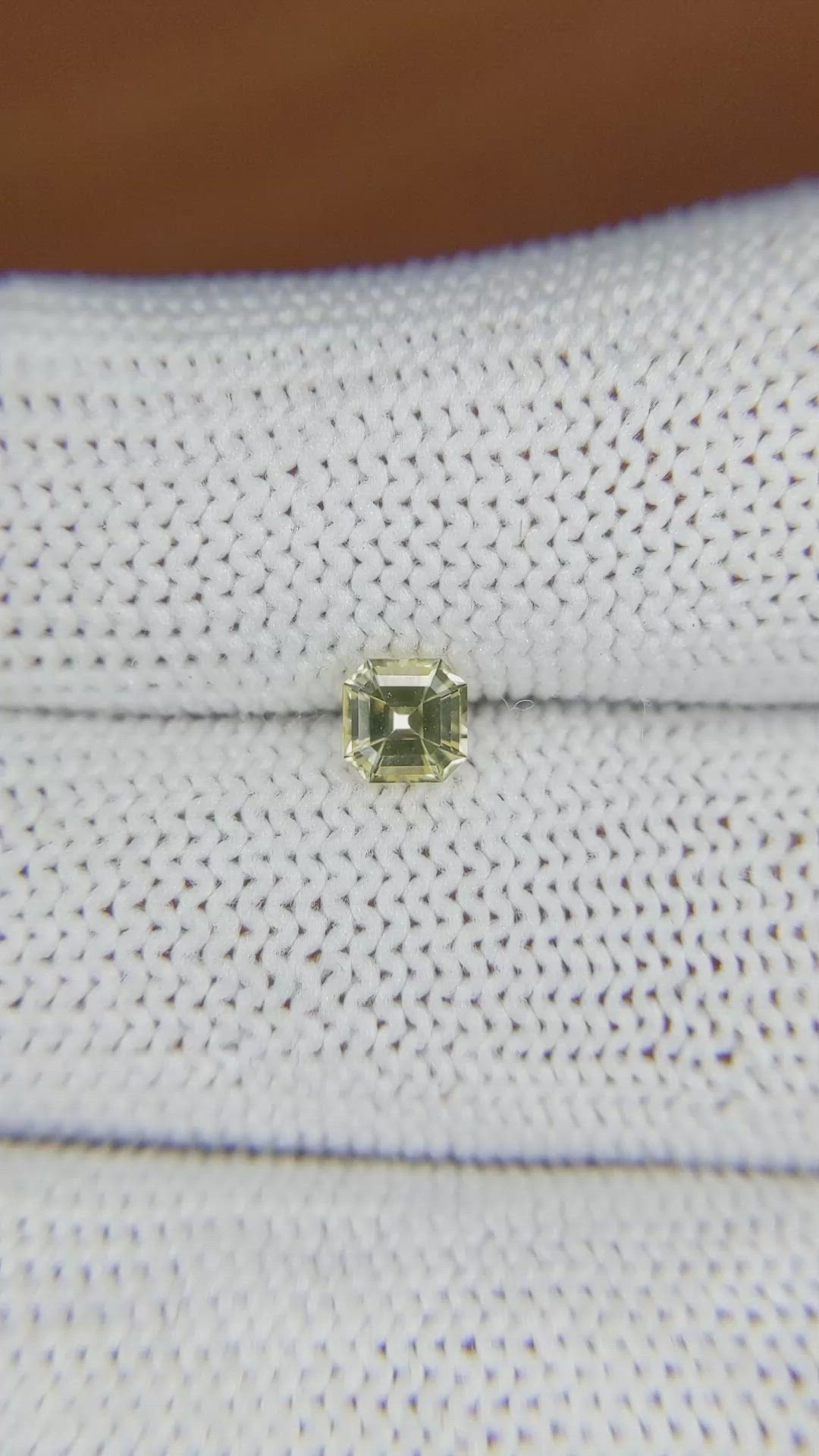 0.57 Ct. Yellow Sapphire from Ceylon (Sri Lanka) Size Video