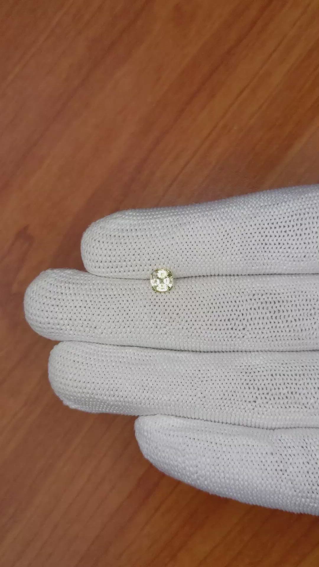 0.70 Ct. Yellow Sapphire from Ceylon (Sri Lanka) Size Video