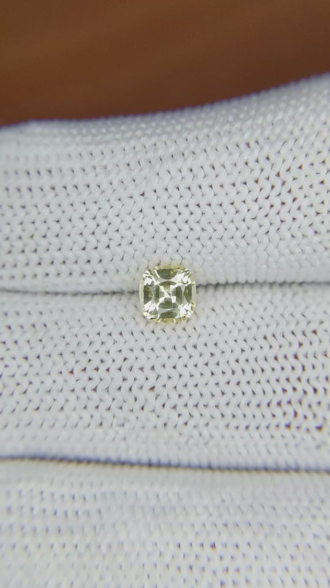 0.70 Ct. Yellow Sapphire from Ceylon (Sri Lanka) Size Video