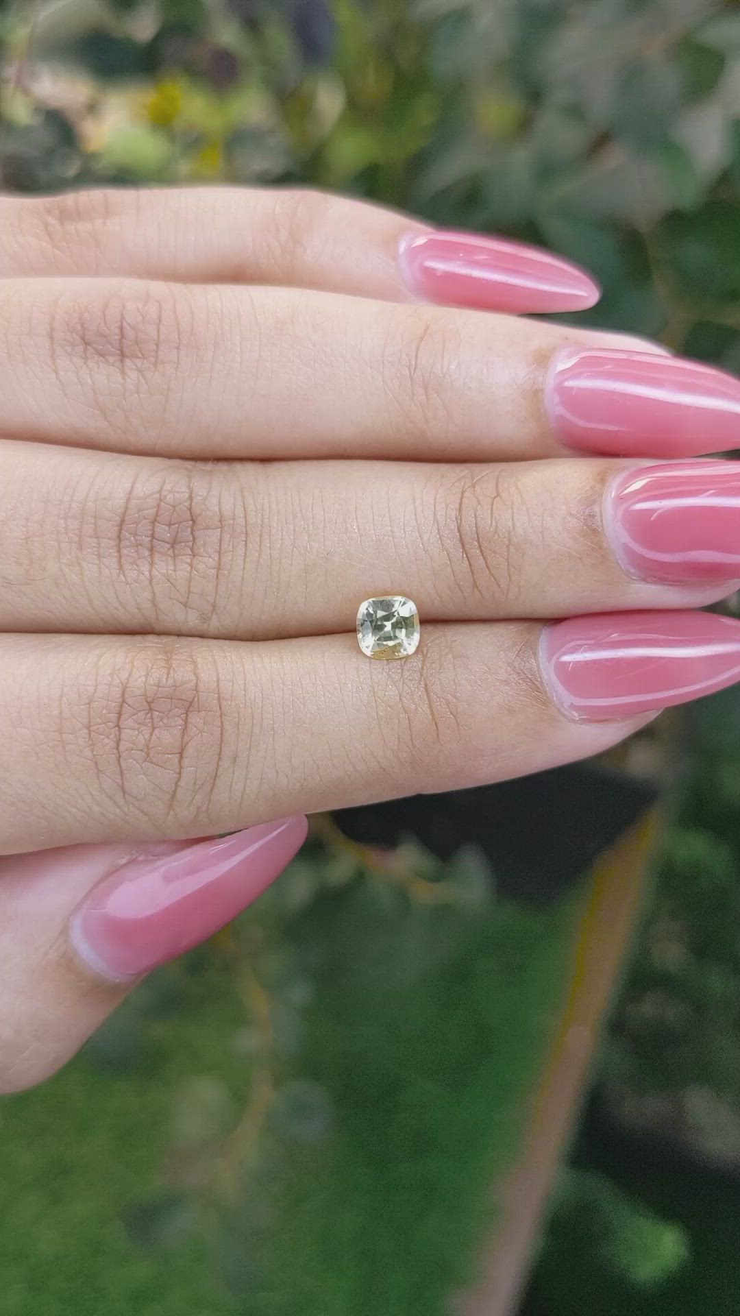 0.70 Ct. Yellow Sapphire from Ceylon (Sri Lanka) Size Video