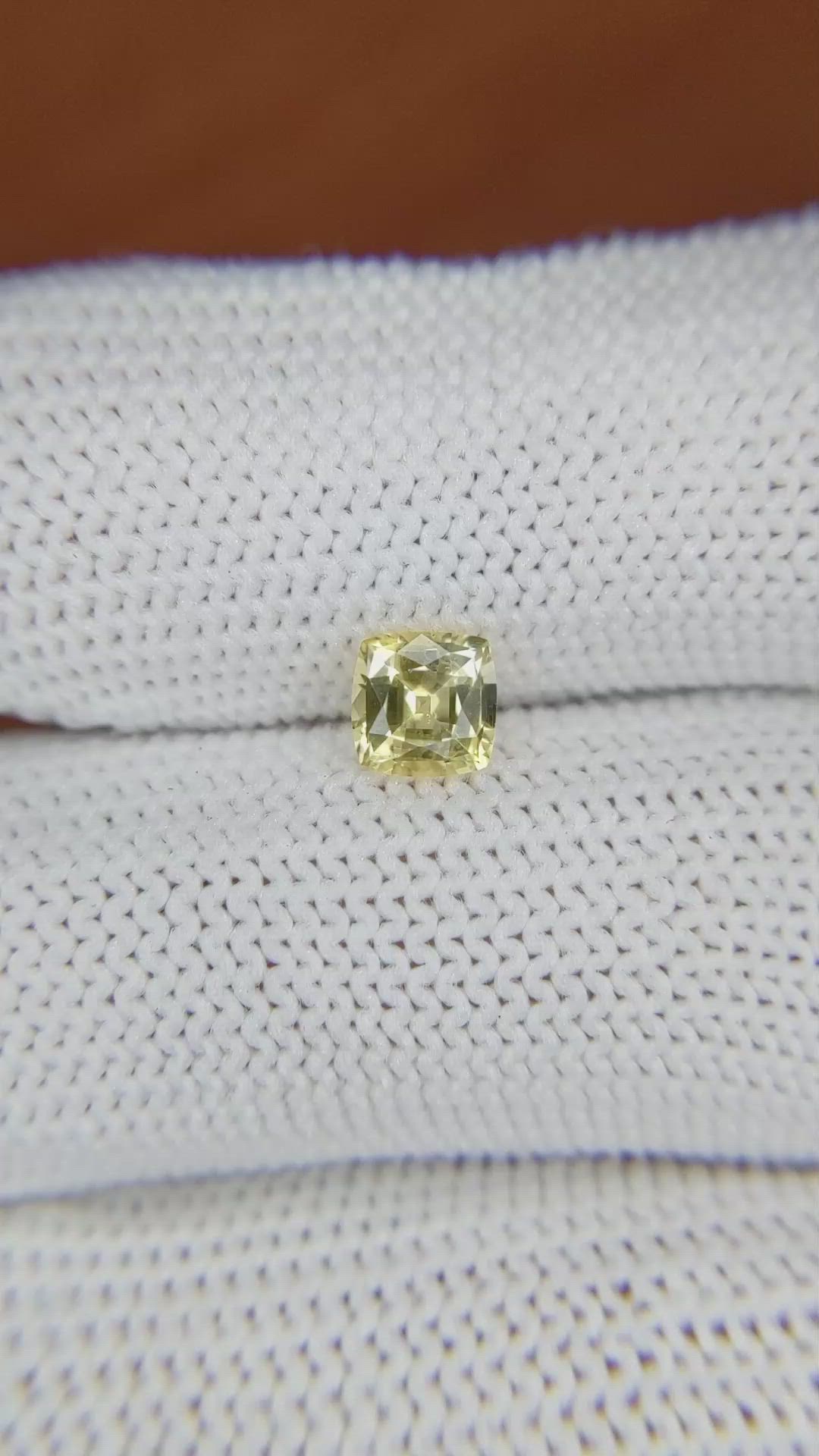 0.75 Ct. Yellow Sapphire from Ceylon (Sri Lanka) Size Video
