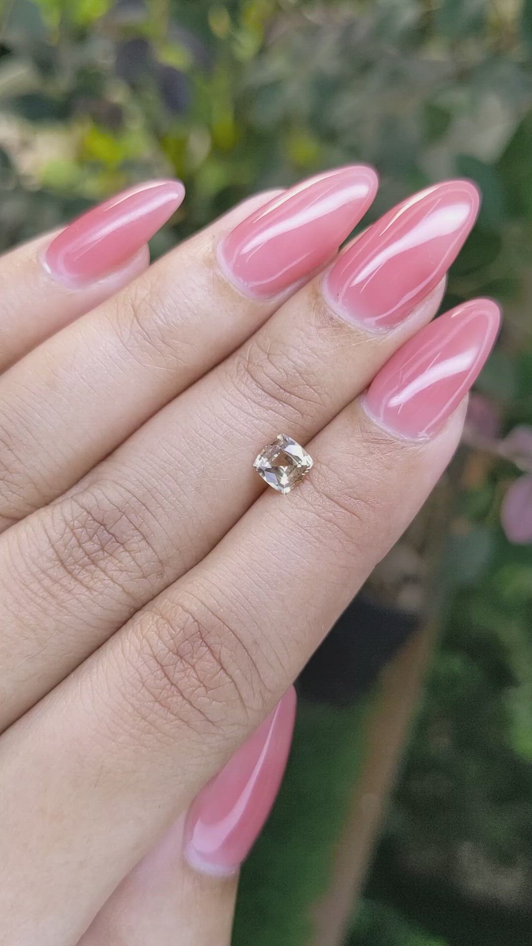 0.76 Ct. Peach Sapphire from Ceylon (Sri Lanka) Size Video