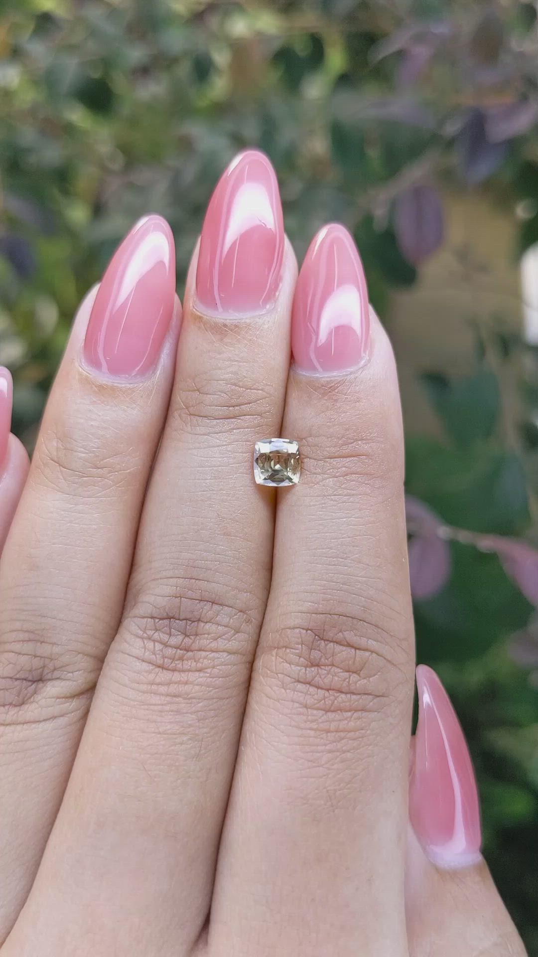 0.76 Ct. Peach Sapphire from Ceylon (Sri Lanka) Size Video