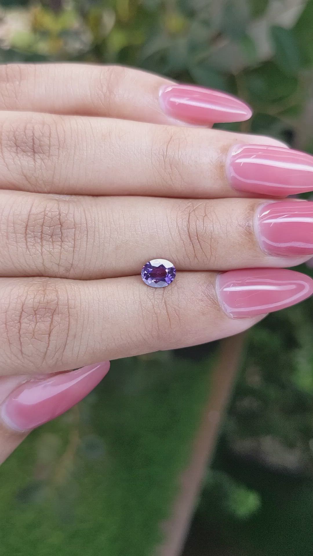 0.69 Ct. Purple Sapphire from Ceylon (Sri Lanka) Size Video