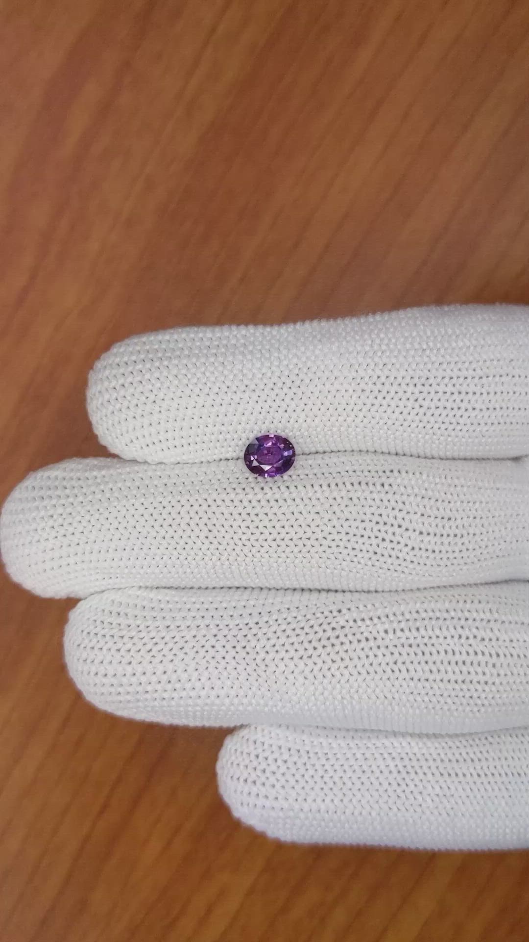 0.69 Ct. Purple Sapphire from Ceylon (Sri Lanka) Size Video