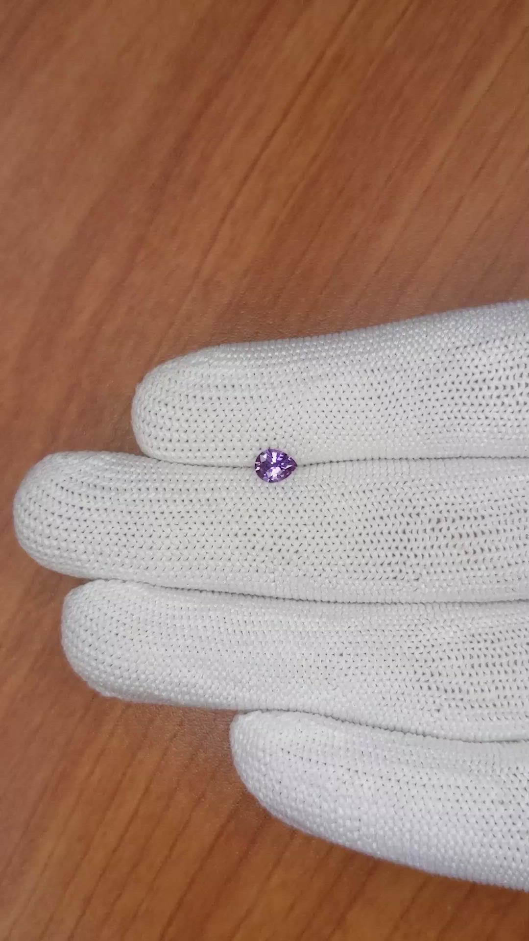 0.40 Ct. Purple Sapphire from Ceylon (Sri Lanka) Size Video