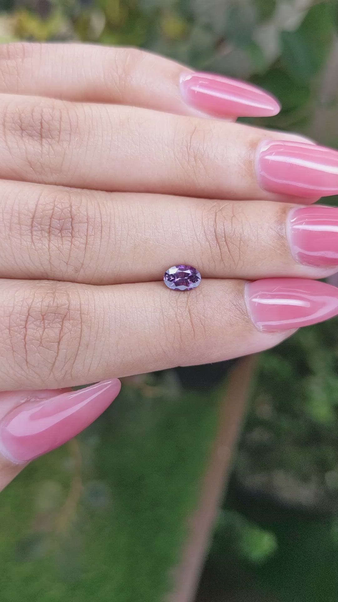 0.58 Ct. Pinkish Purple Sapphire from Ceylon (Sri Lanka) Size Video