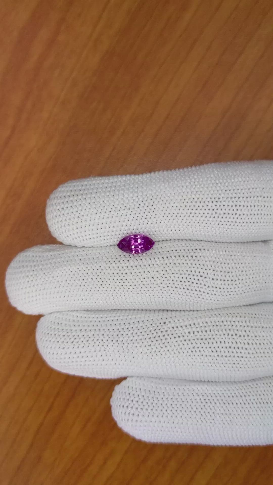 1.22 Ct. Pinkish Purple Sapphire from Ceylon (Sri Lanka) Size Video