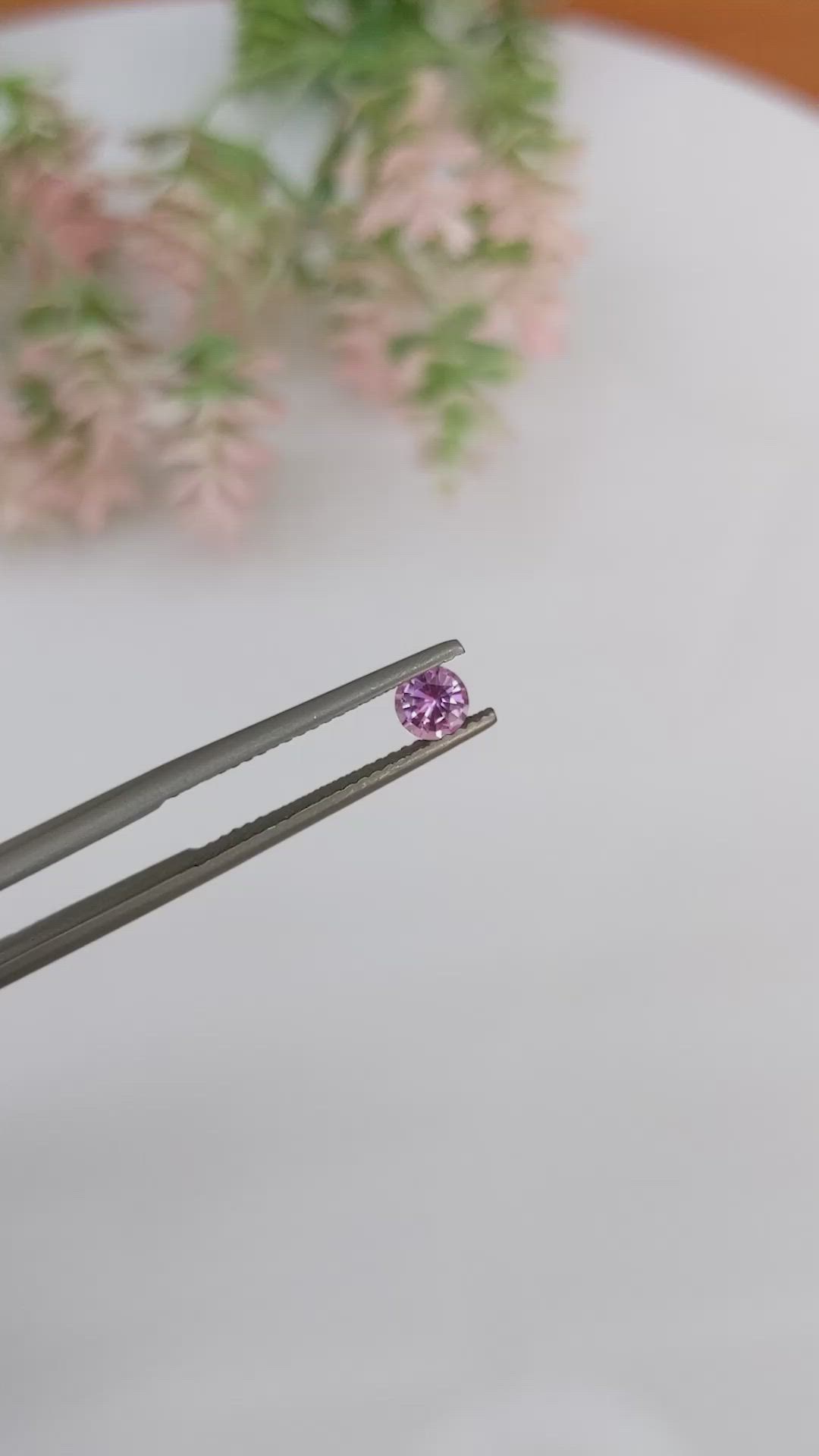 0.45 Ct. Purplish Pink Sapphire from Ceylon (Sri Lanka) Size Video