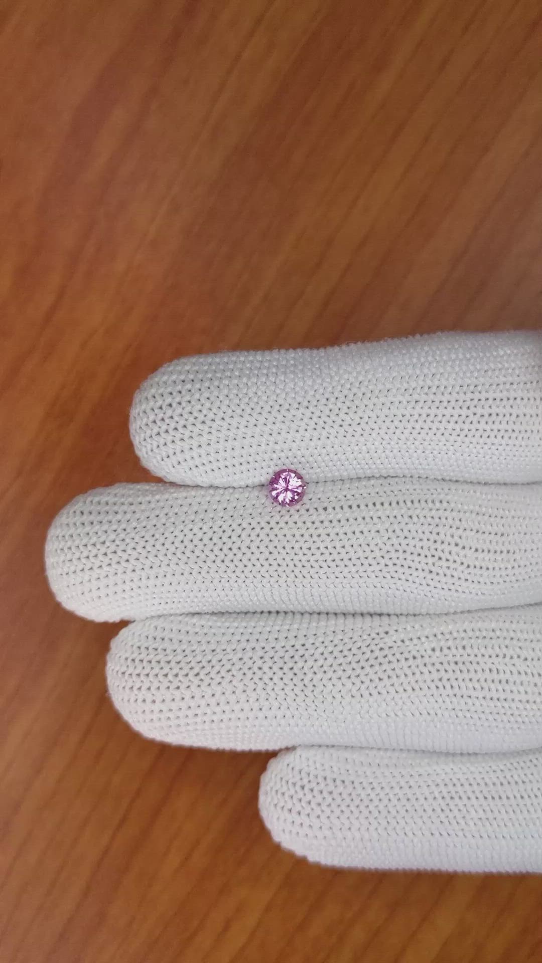 0.45 Ct. Purplish Pink Sapphire from Ceylon (Sri Lanka) Size Video