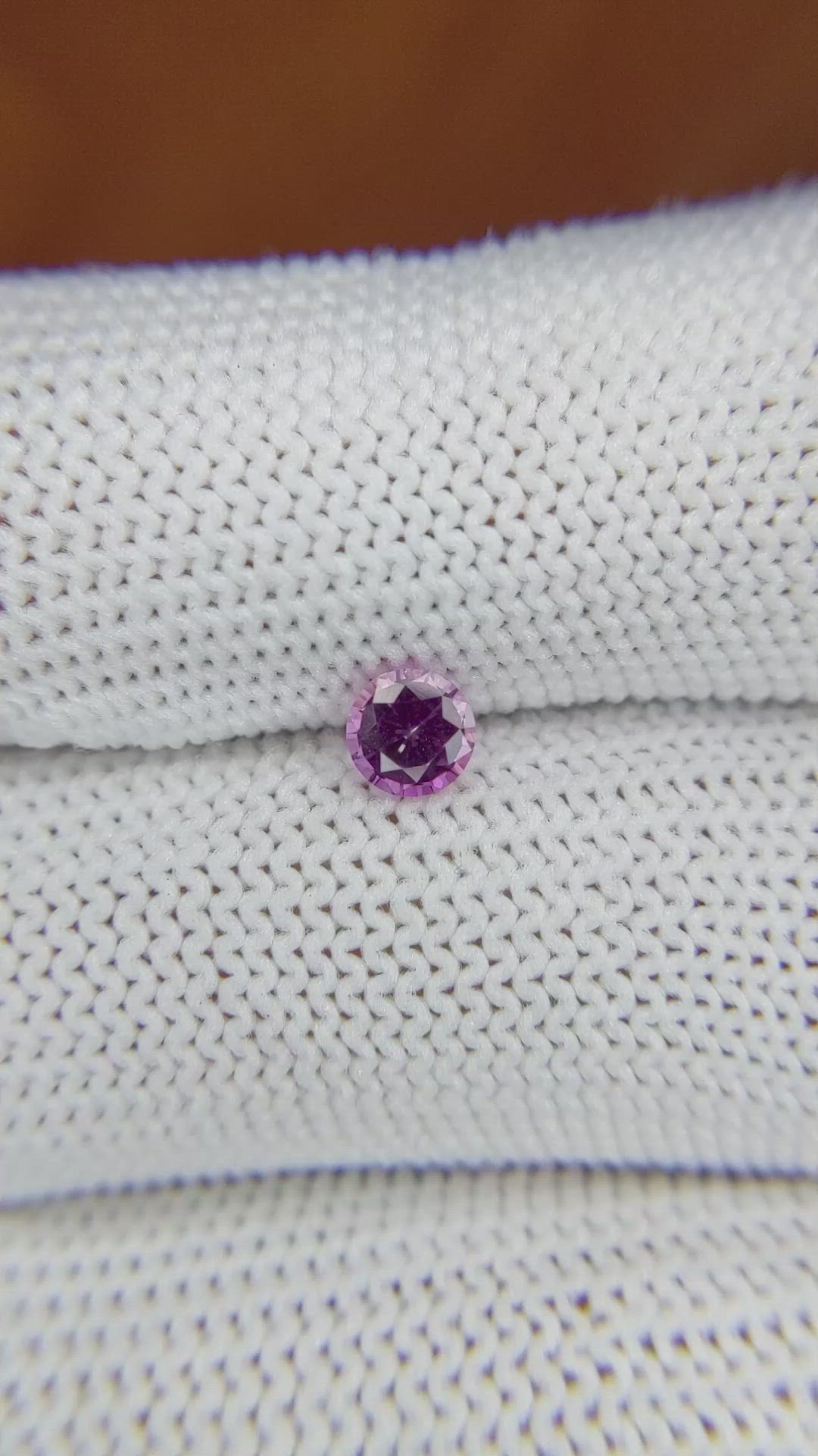 0.45 Ct. Purplish Pink Sapphire from Ceylon (Sri Lanka) Size Video