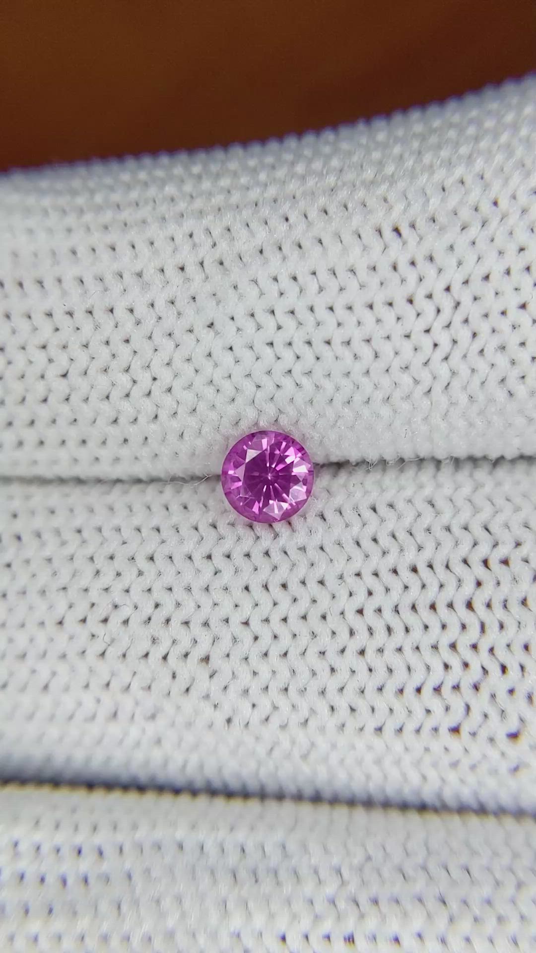 0.48 Ct. Purplish Pink Sapphire from Ceylon (Sri Lanka) Size Video