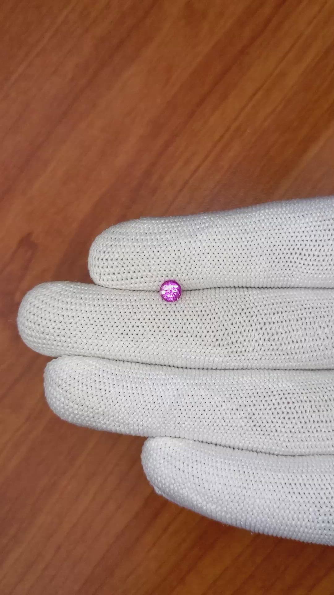 0.48 Ct. Purplish Pink Sapphire from Ceylon (Sri Lanka) Size Video