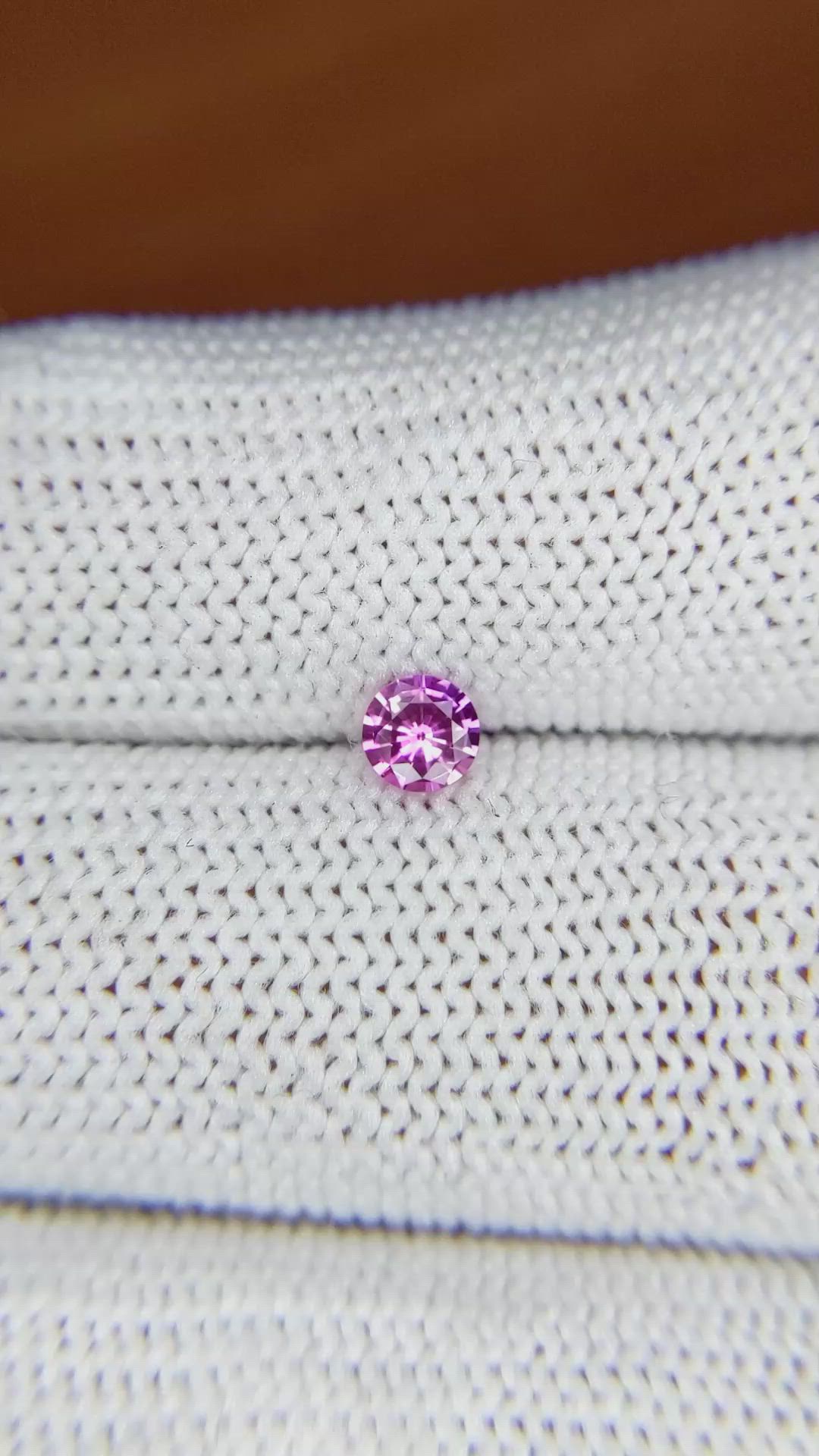 0.33 Ct. Pink Sapphire from Ceylon (Sri Lanka) Size Video