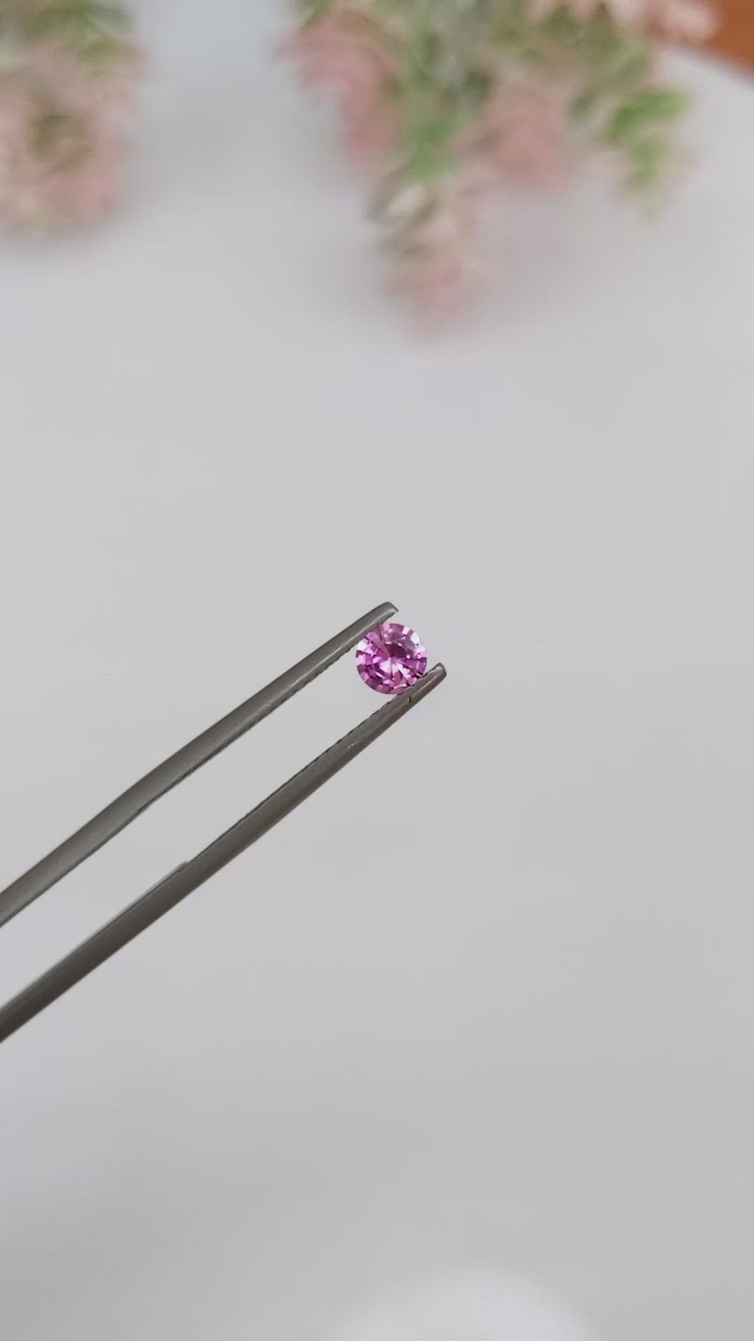 0.33 Ct. Pink Sapphire from Ceylon (Sri Lanka) Size Video