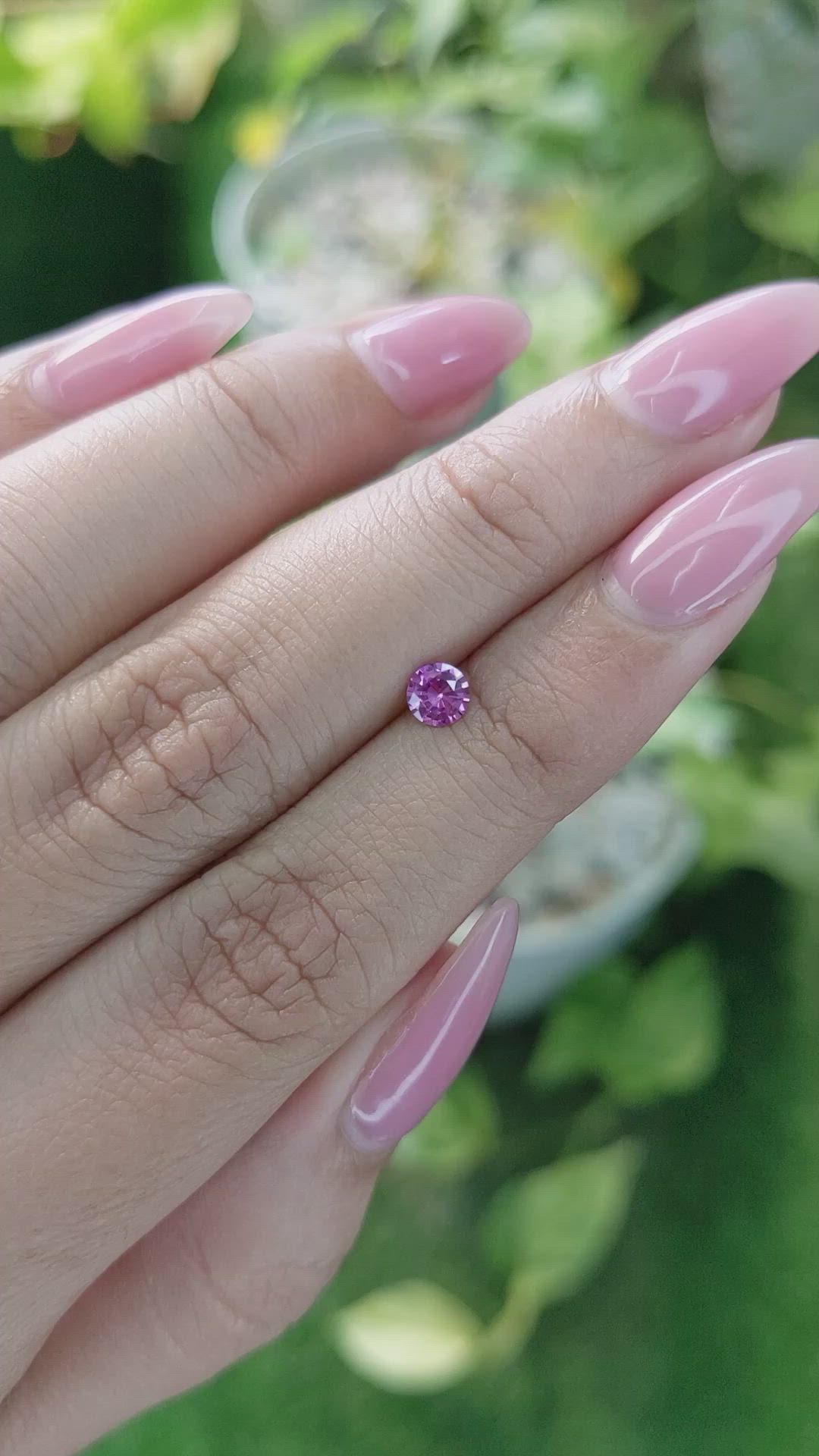 0.33 Ct. Pink Sapphire from Ceylon (Sri Lanka) Size Video