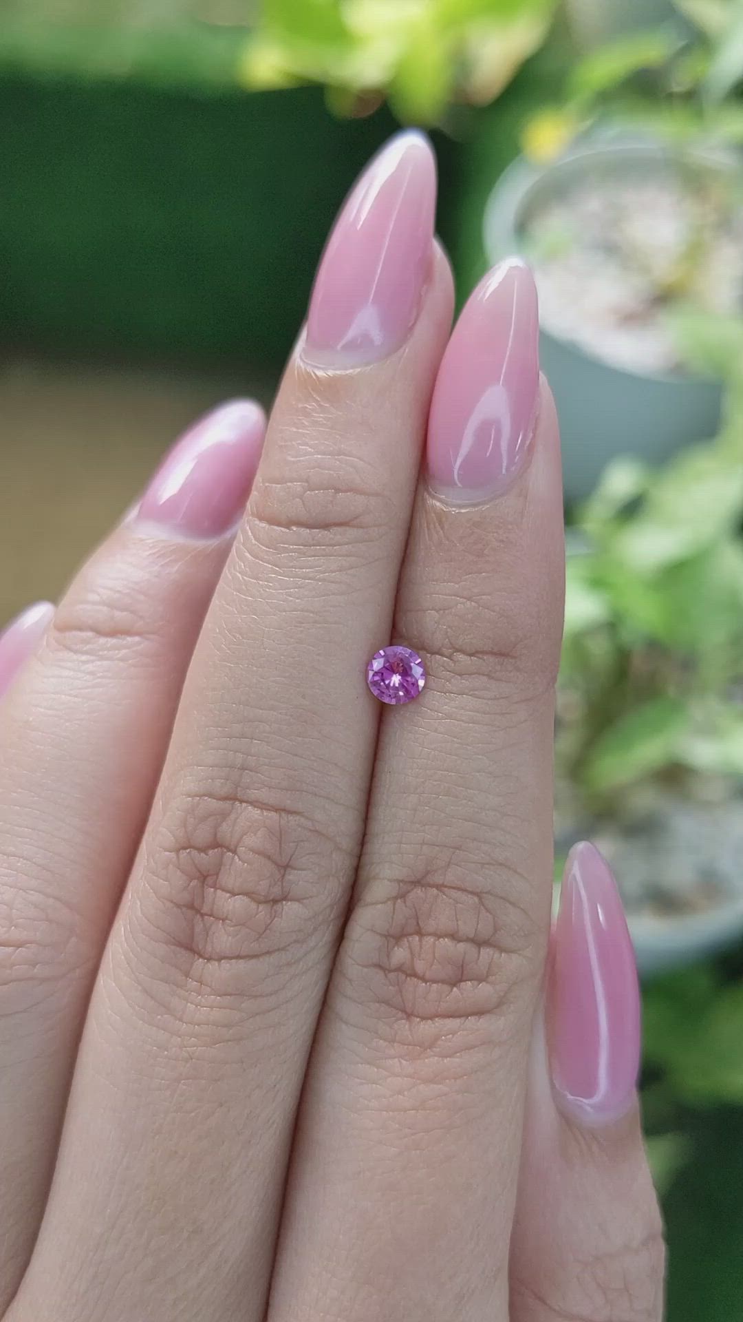 0.33 Ct. Pink Sapphire from Ceylon (Sri Lanka) Size Video