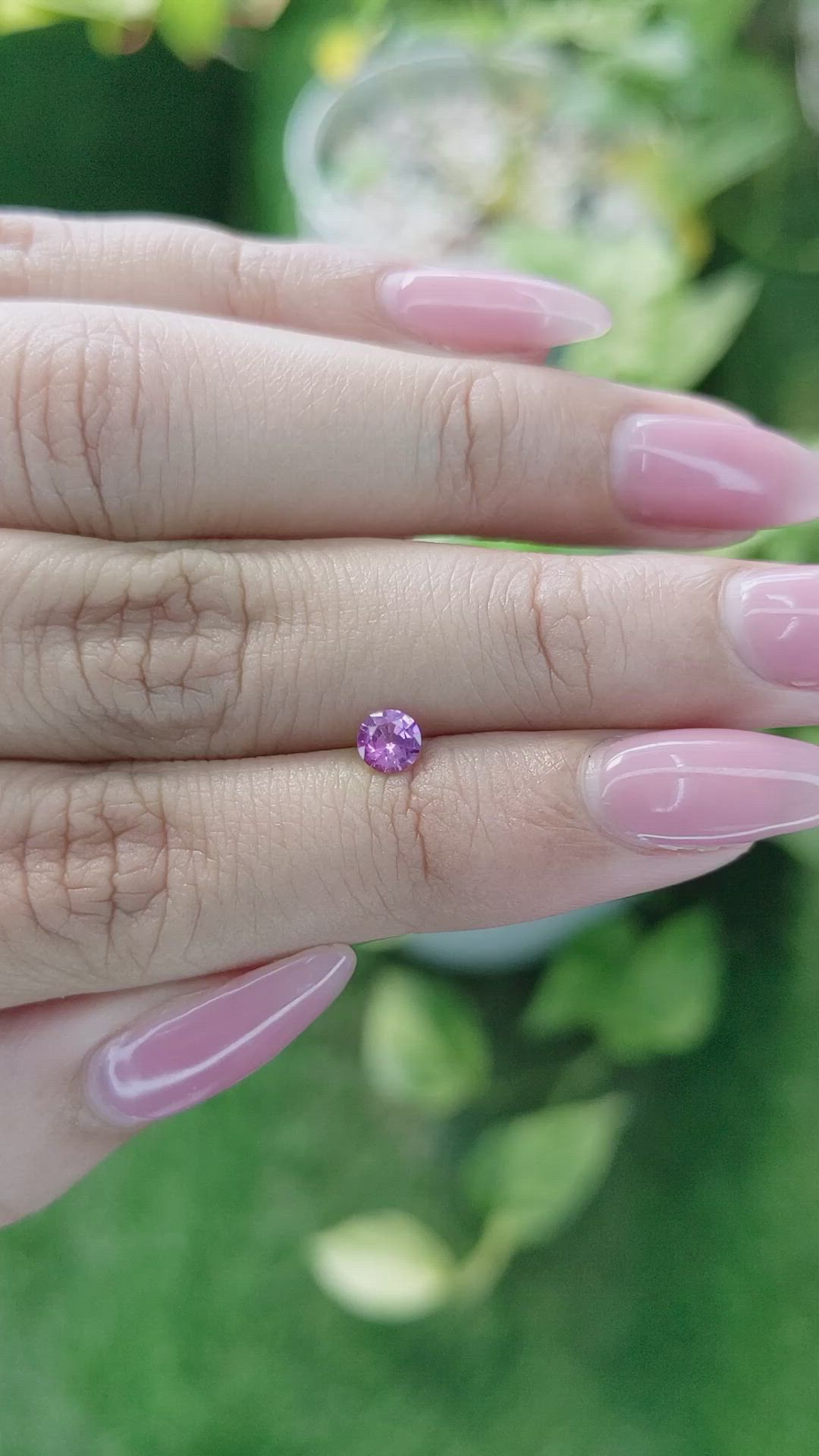 0.33 Ct. Pink Sapphire from Ceylon (Sri Lanka) Size Video
