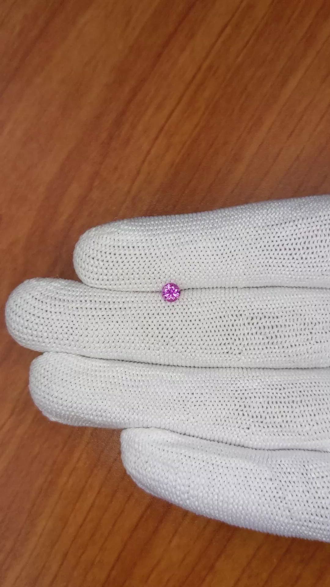 0.28 Ct. Pinkish Purple Sapphire from Ceylon (Sri Lanka) Size Video