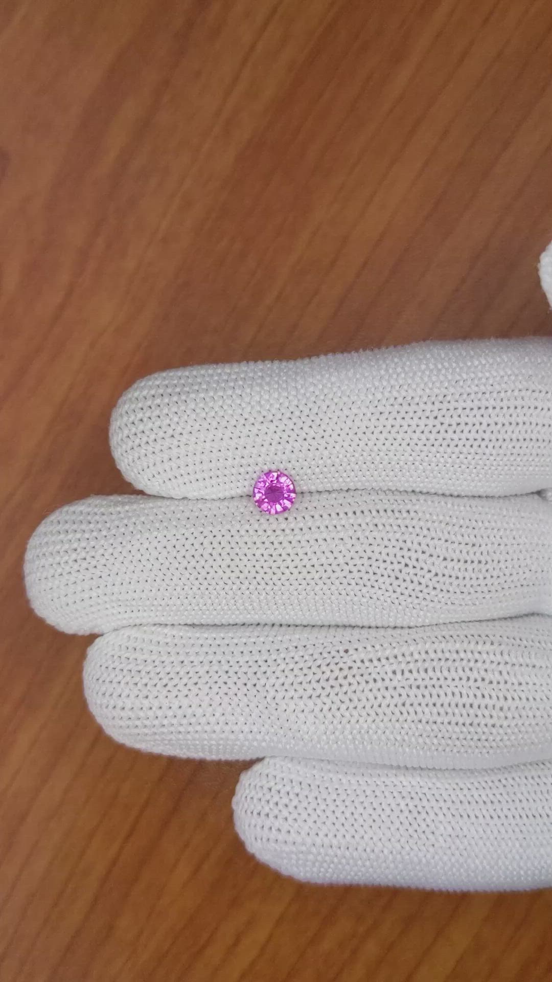0.52 Ct. Purplish Pink Sapphire from Ceylon (Sri Lanka) Size Video
