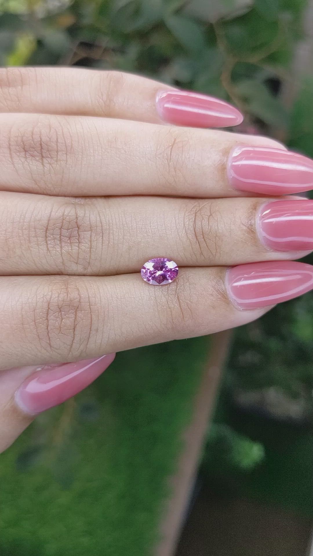 0.84 Ct. Pink Sapphire from Ceylon (Sri Lanka) Size Video